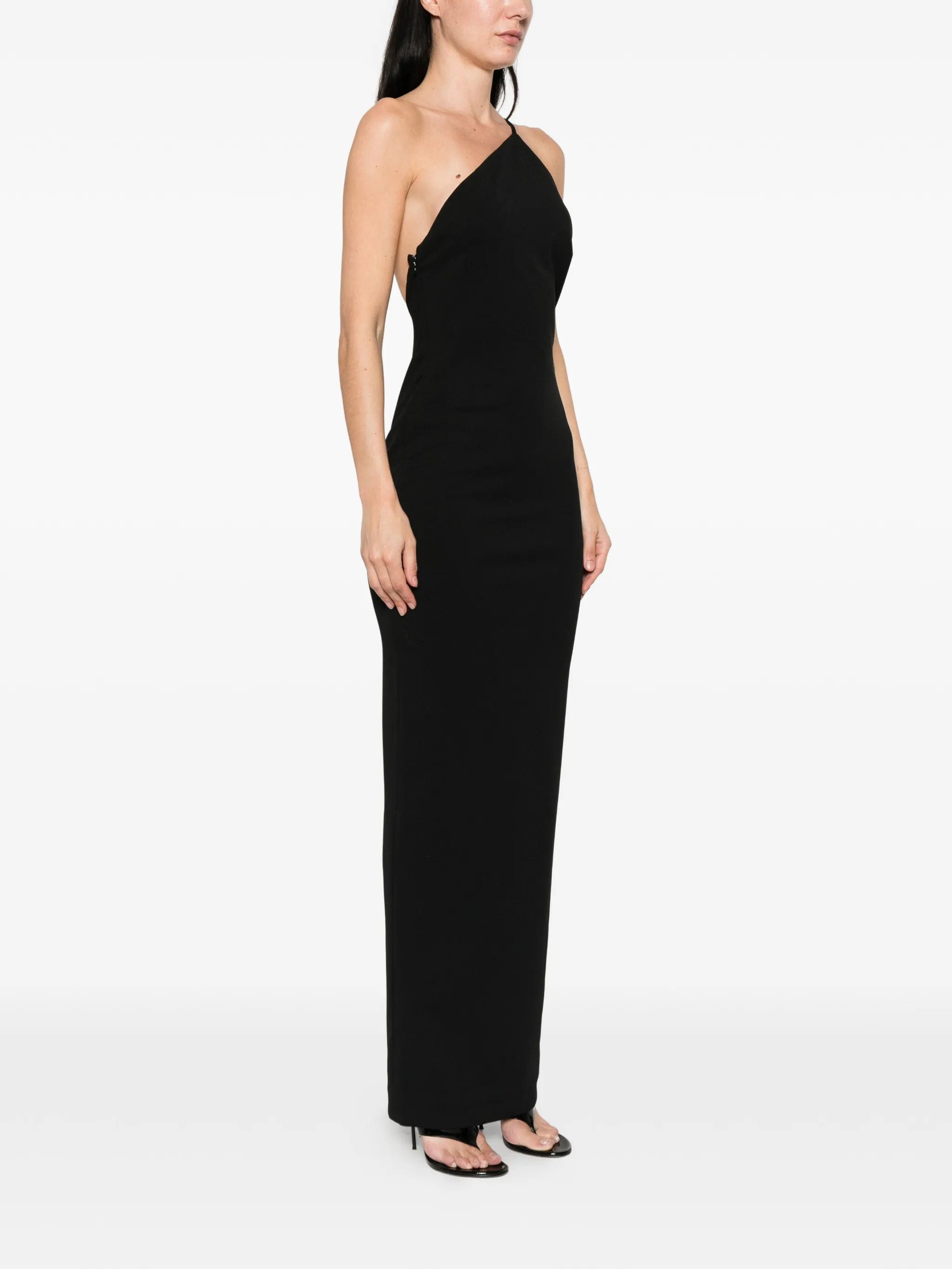 Solace London Alexandra asymmetric - strap maxi dress