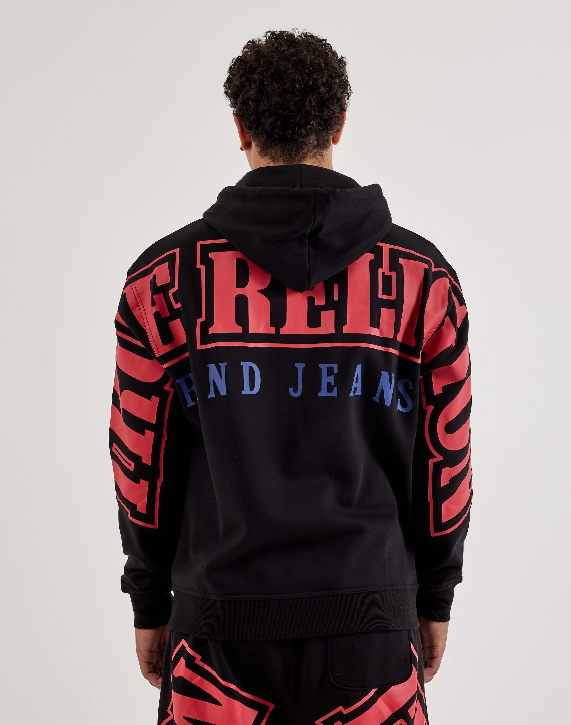 True Religion Arch Logo Full - Zip Fleece Hoodie