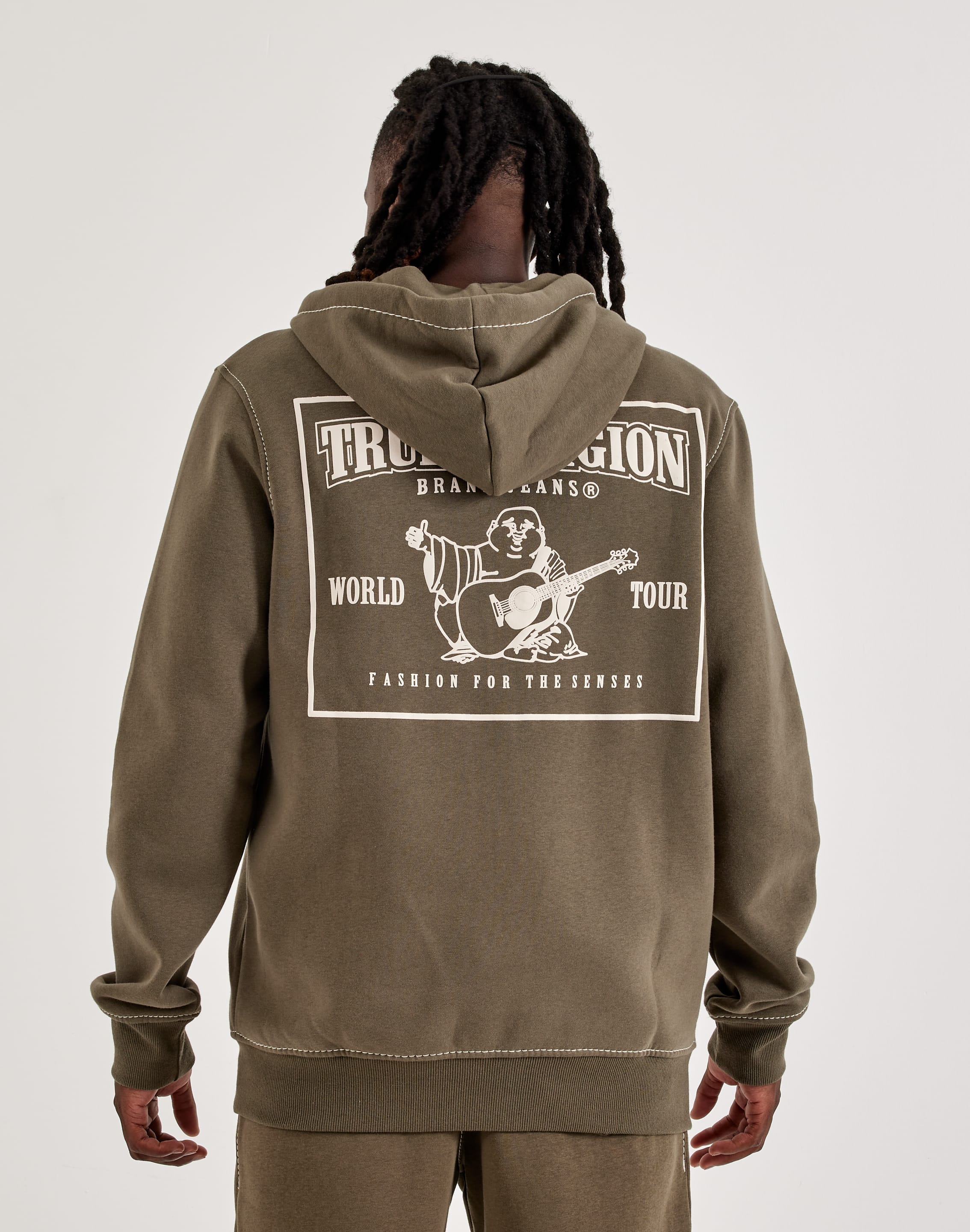 True Religion Big - T Full - Zip Fleece Hoodie