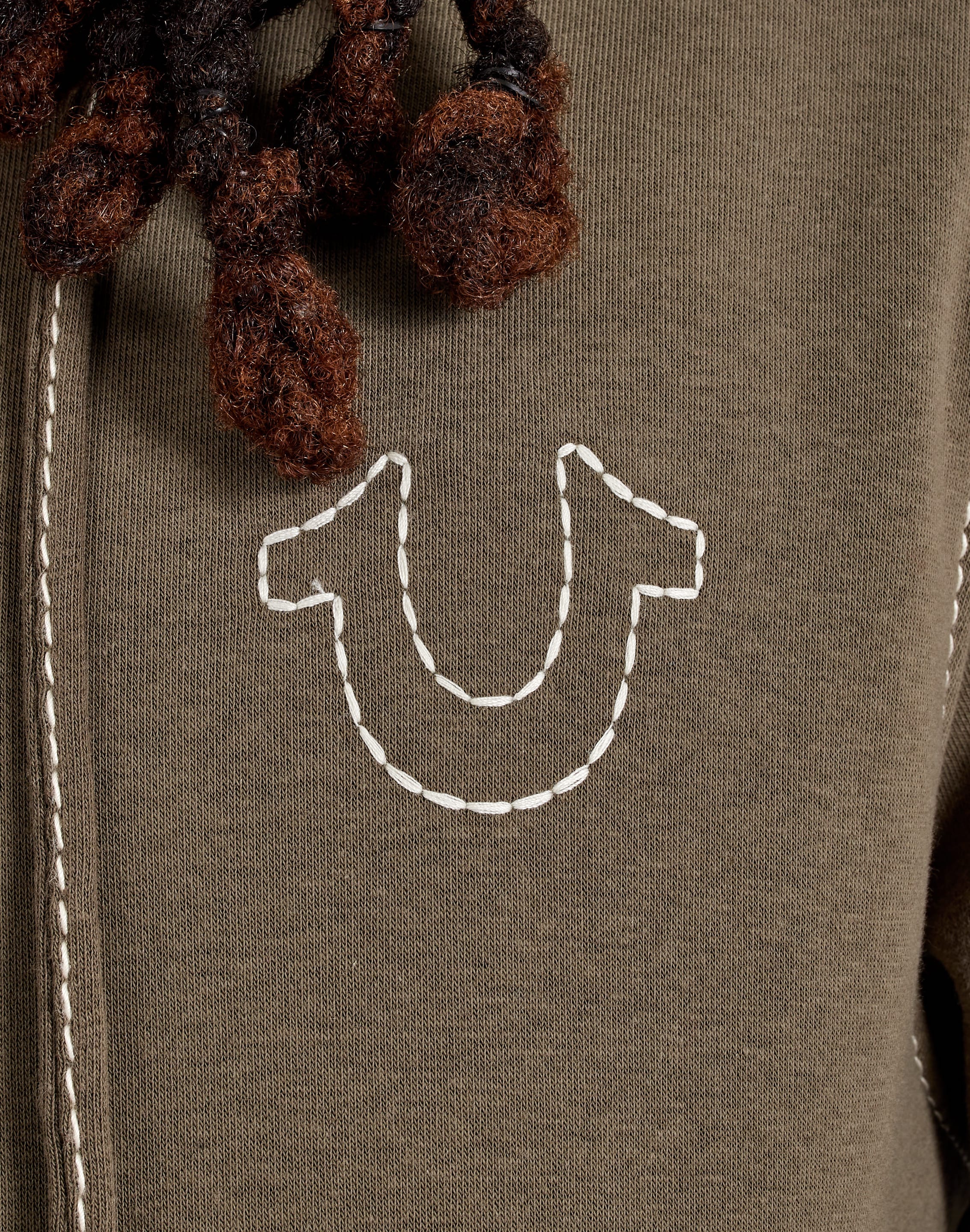 True Religion Big - T Full - Zip Fleece Hoodie