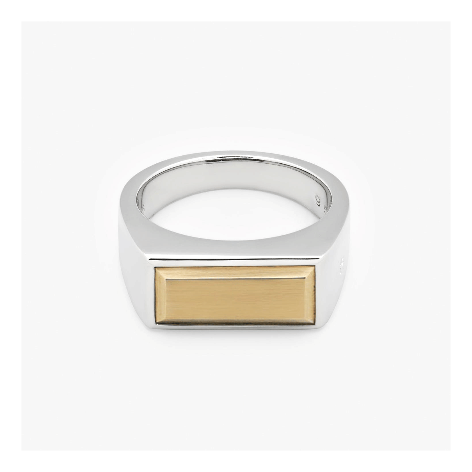Tom Wood Peaky Ring Gold Top Silver
