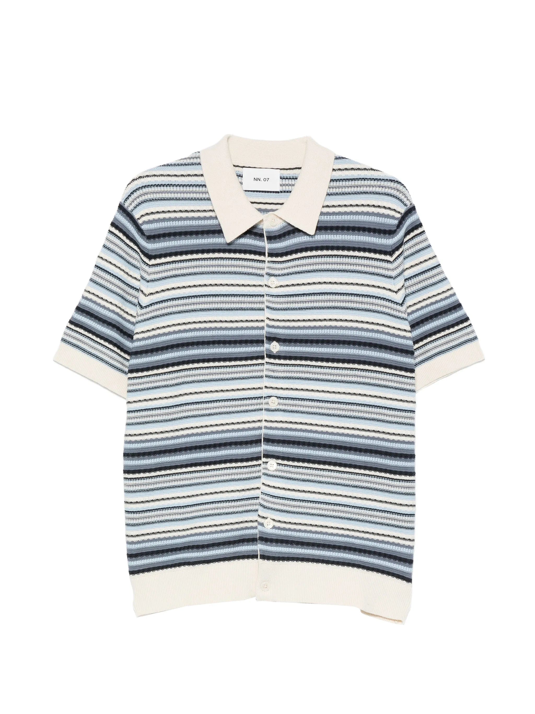 NN07 Nolan 60019 striped knitted shirt