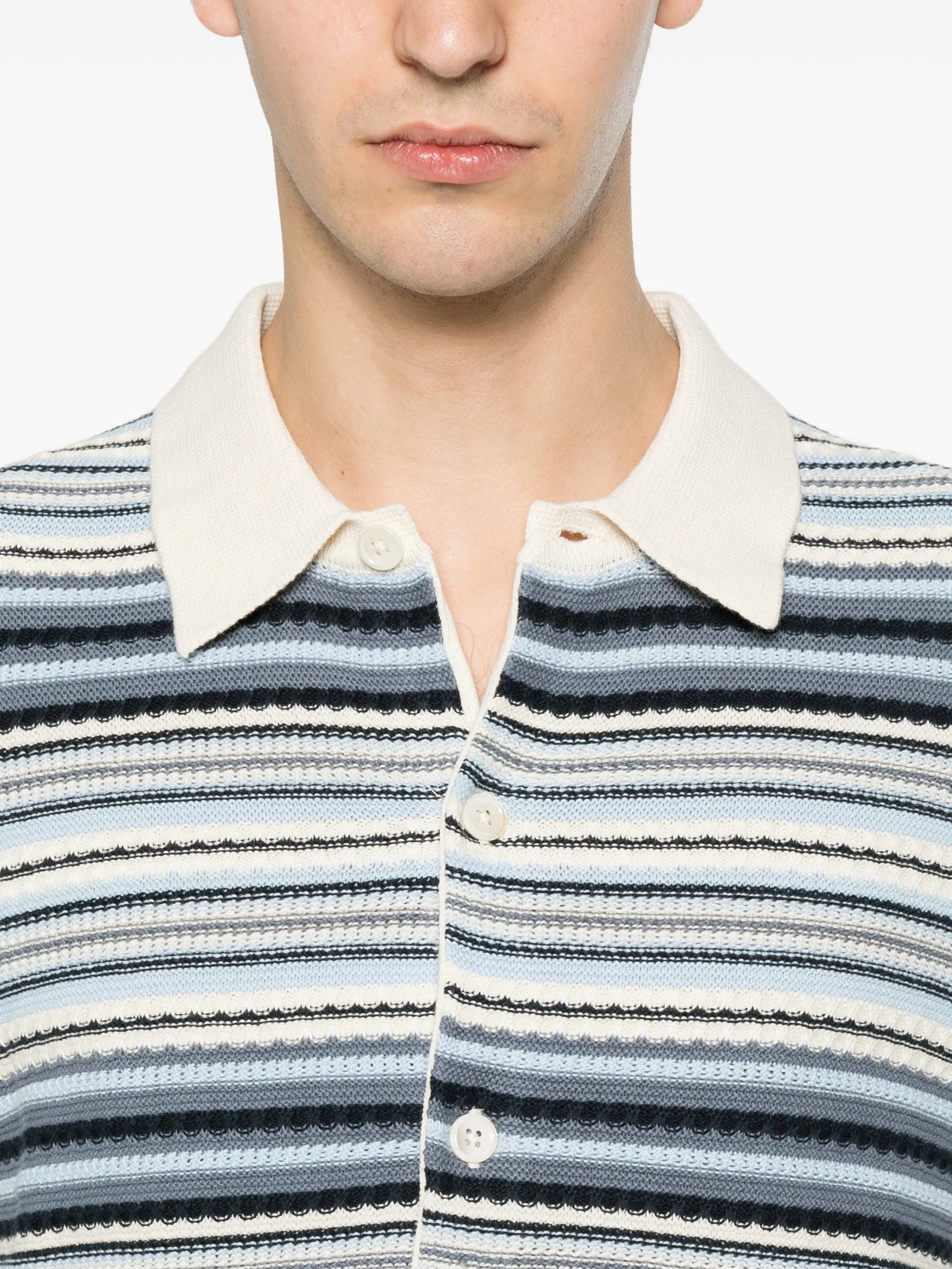 NN07 Nolan 60019 striped knitted shirt