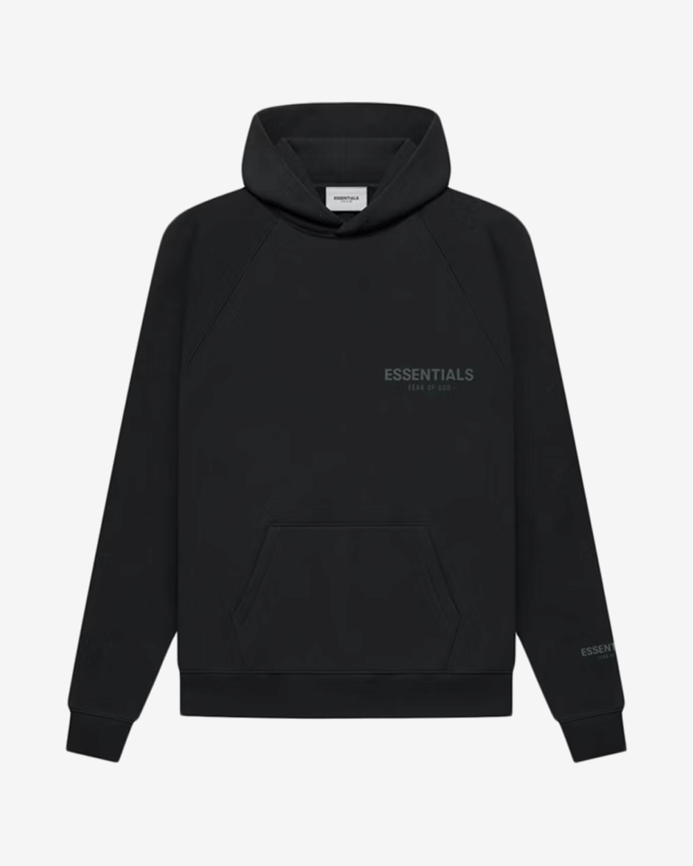 FOG ESSENTIALS FW21 CHEST REFLECTIVE LOGO BLACK HOODIE