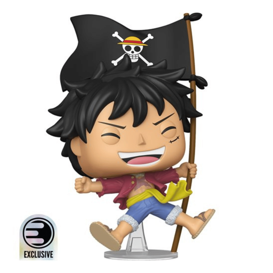 Funko Pop One Piece Monkey D. Luffy with Flag Funko Pop! Vinyl Figure #2214 - Entertainment Earth Exclusive