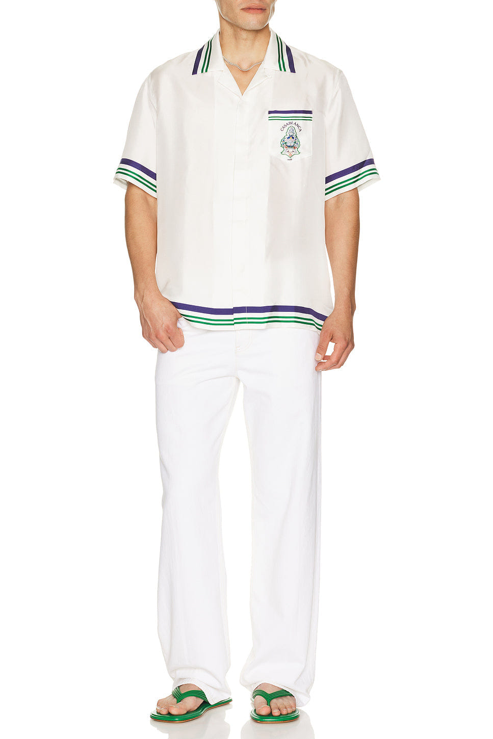 Casablanca Hotel Emblem Cuban Collar Shirt