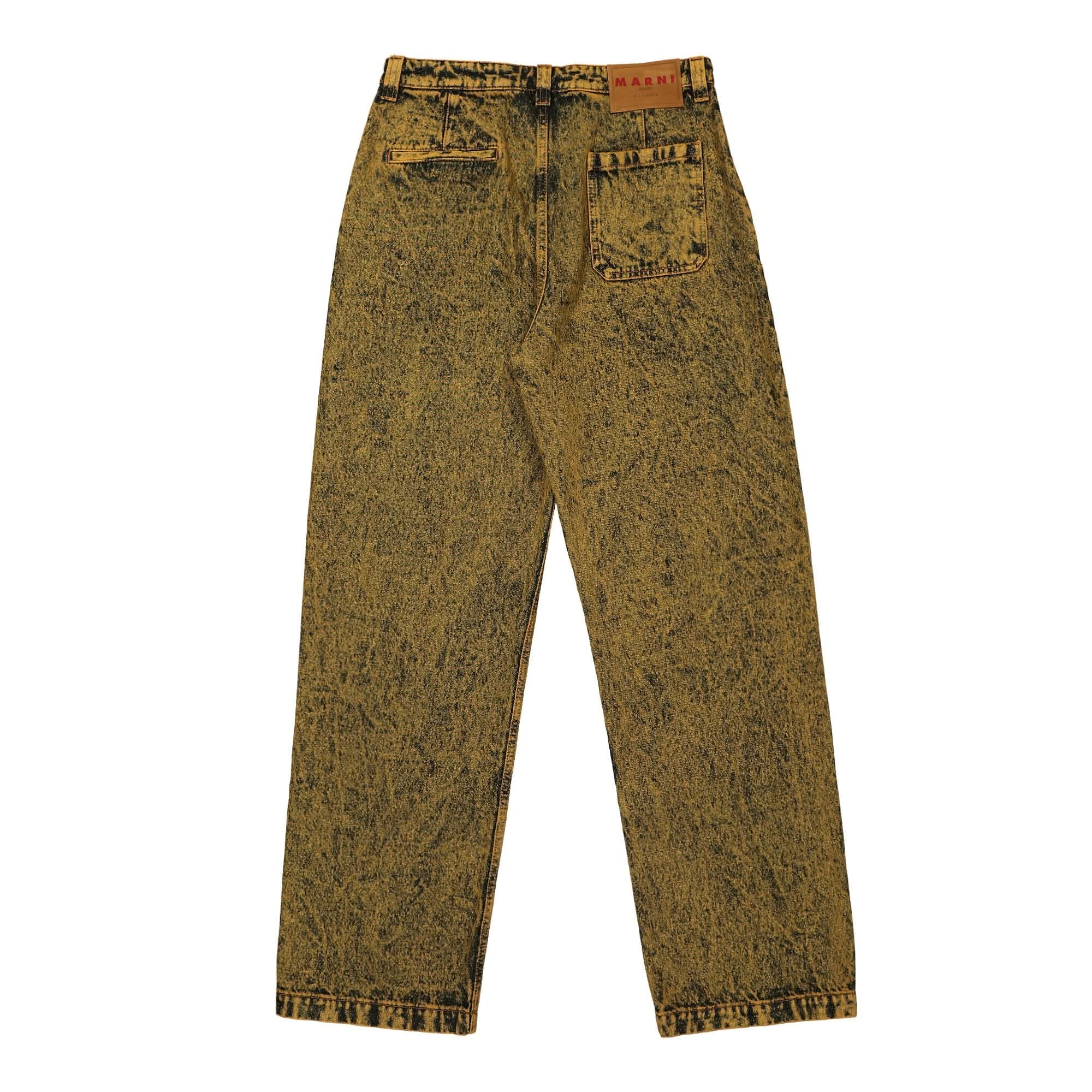 Marni Marble Dyed Cotton Denim Trousers