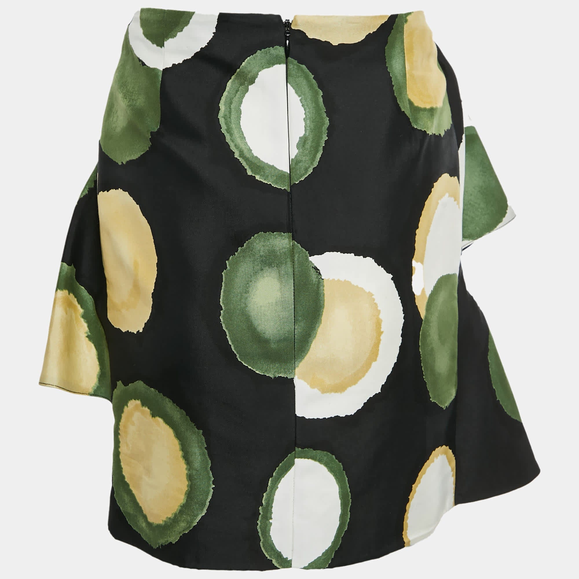 Marni Black Printed Cotton Mini Skirt