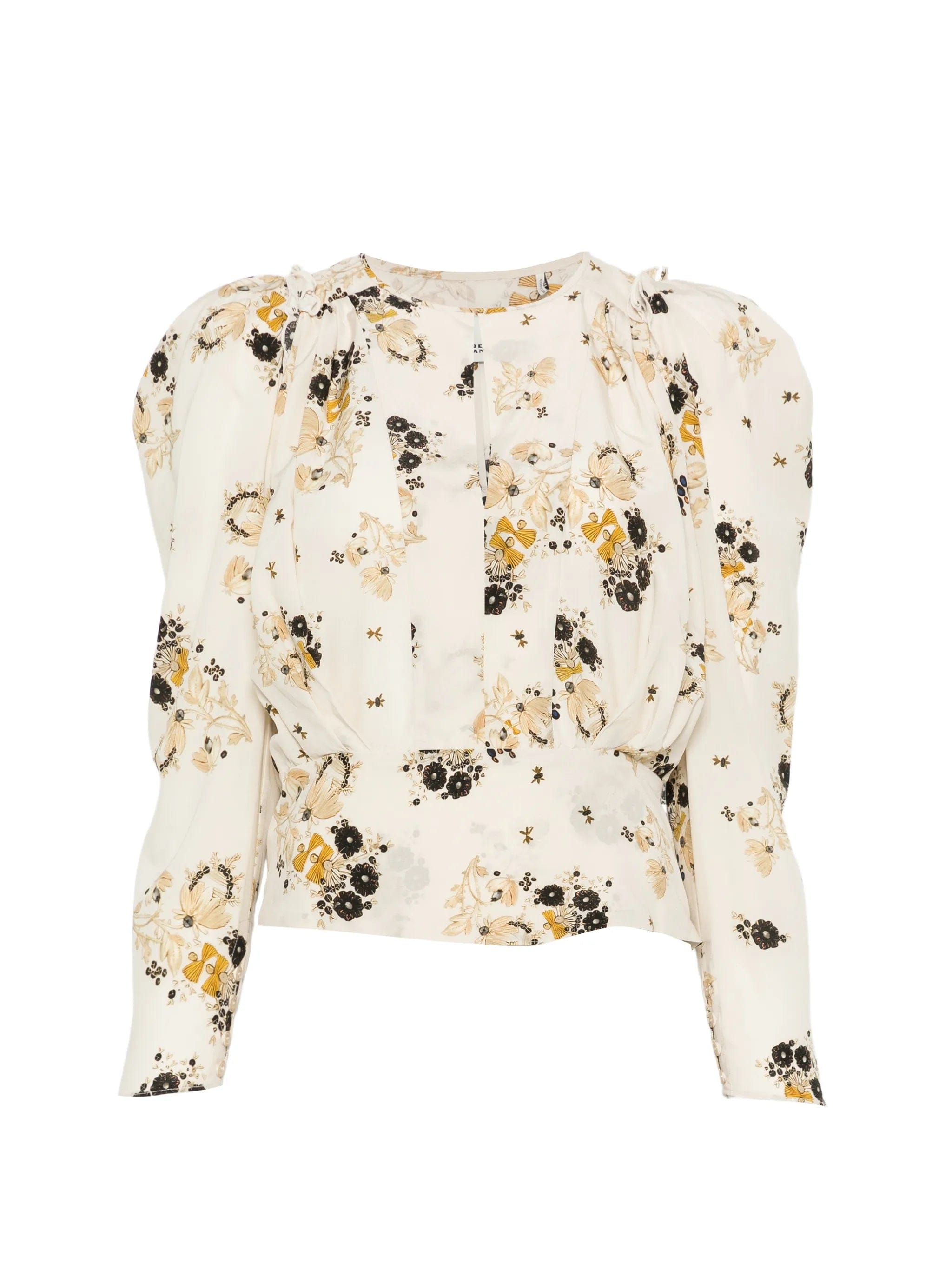 Isabel Marant Zarga floral - print puffed - sleeve blouse