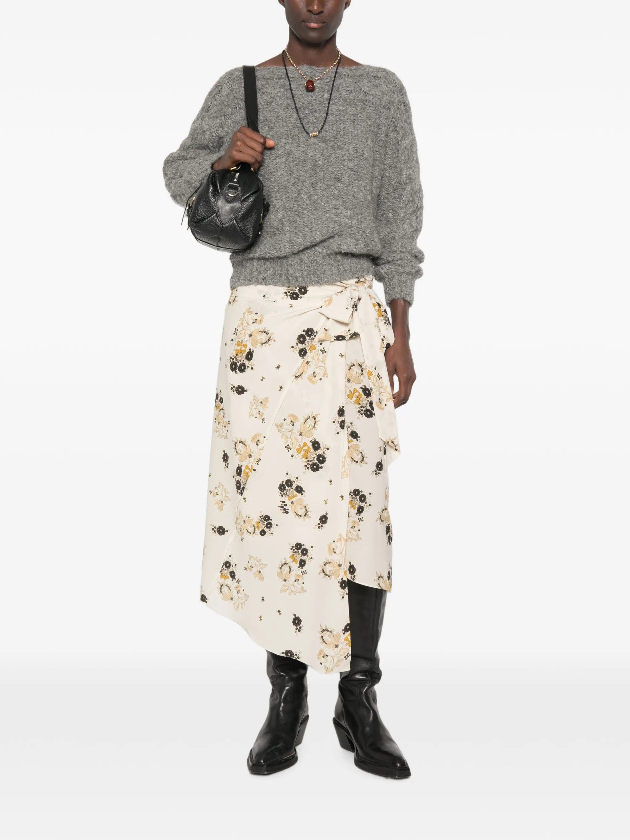 Isabel Marant Ponara cable - knit boat - neck sweater
