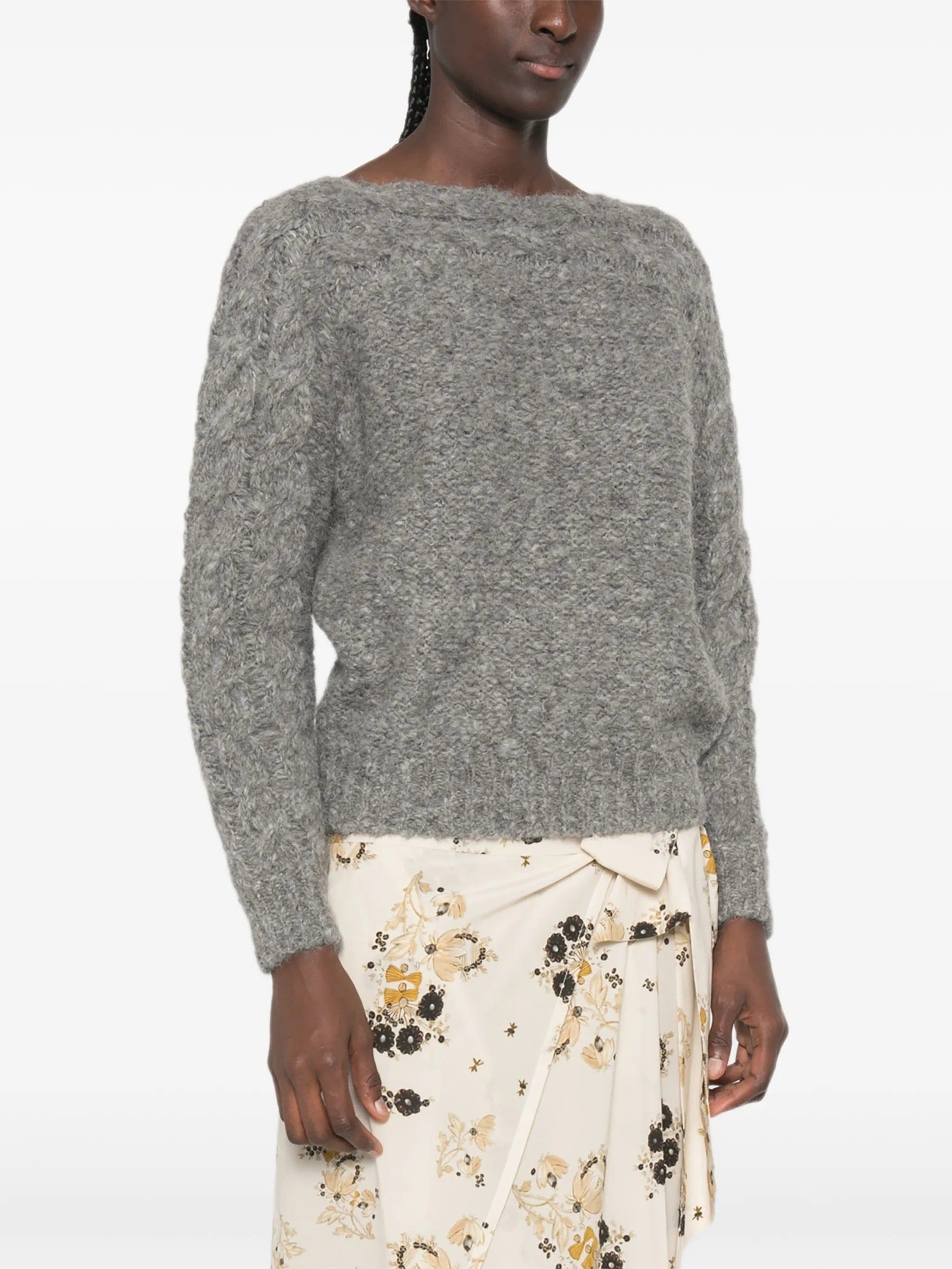 Isabel Marant Ponara cable - knit boat - neck sweater