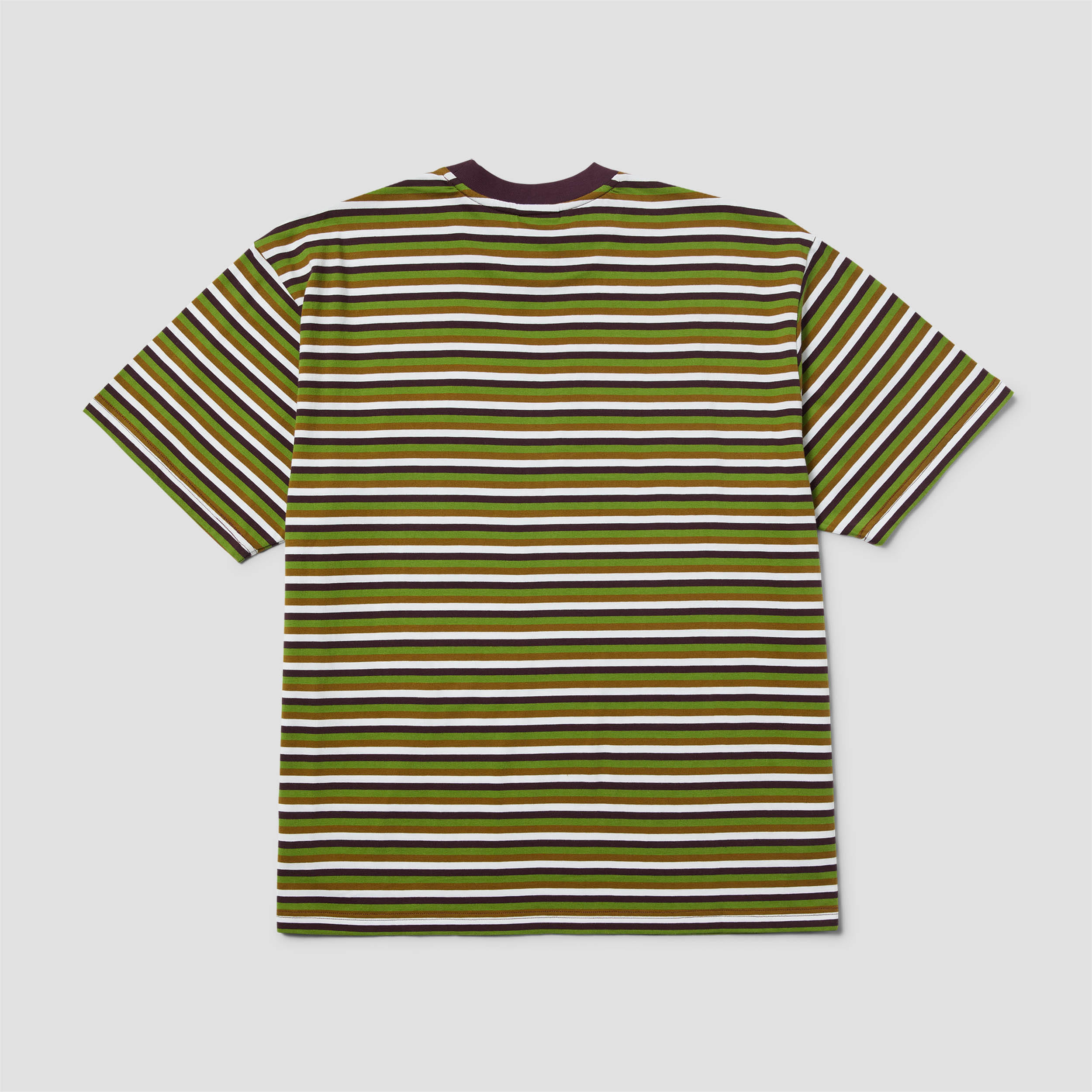 Huf Apollo Striped Shortsleeve Knit Boxy Top Green