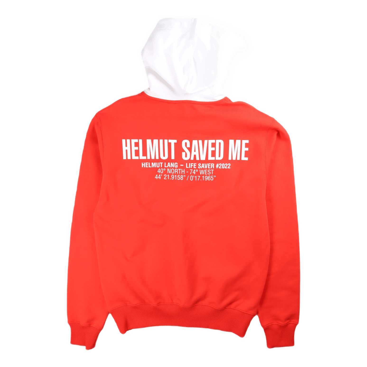 Helmut Lang Lifeguard Hoodie Fiery Red