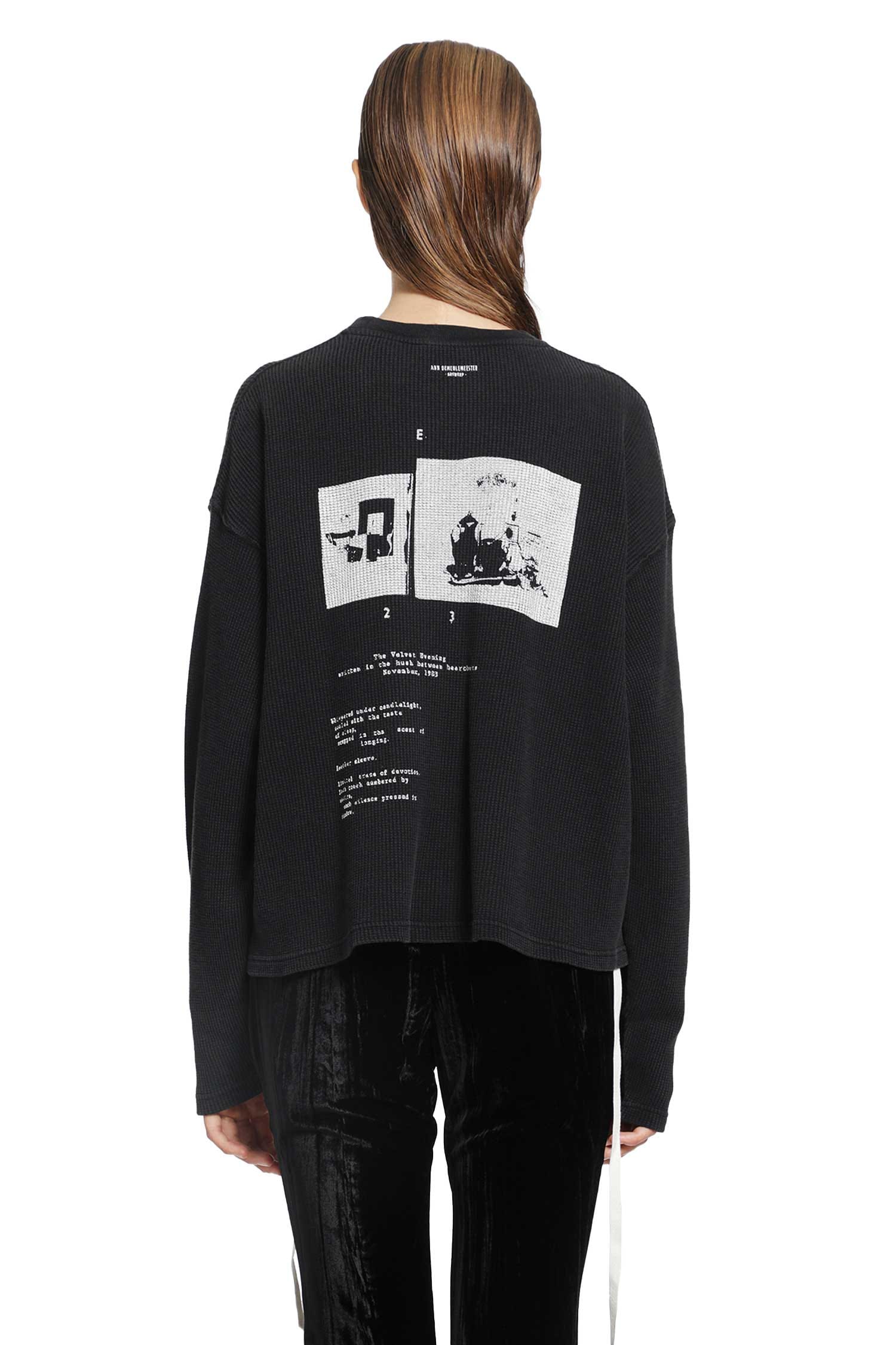 ANN Demeulemeester Nikita Printed Long Sleeve T - shirt