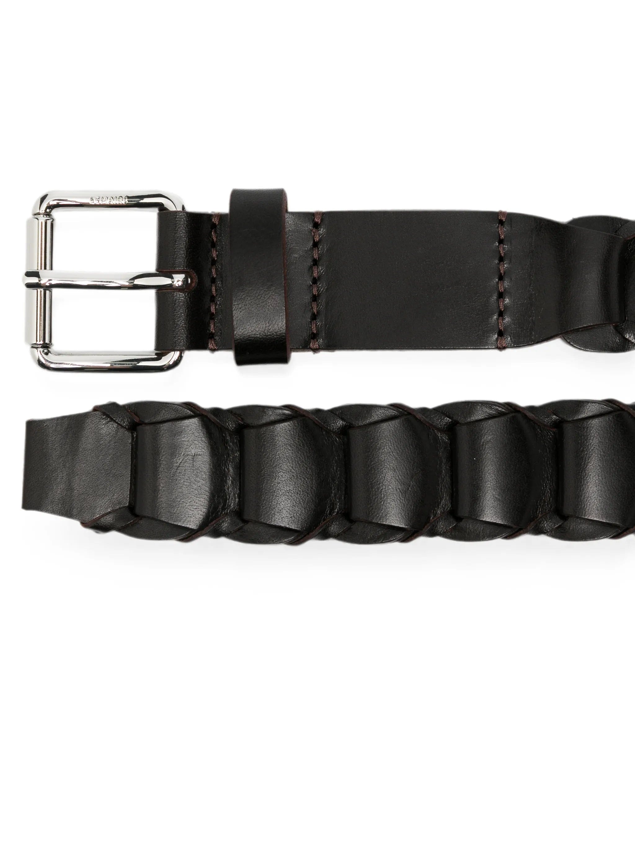 Lemaire link belt in vegetable - tanned leather