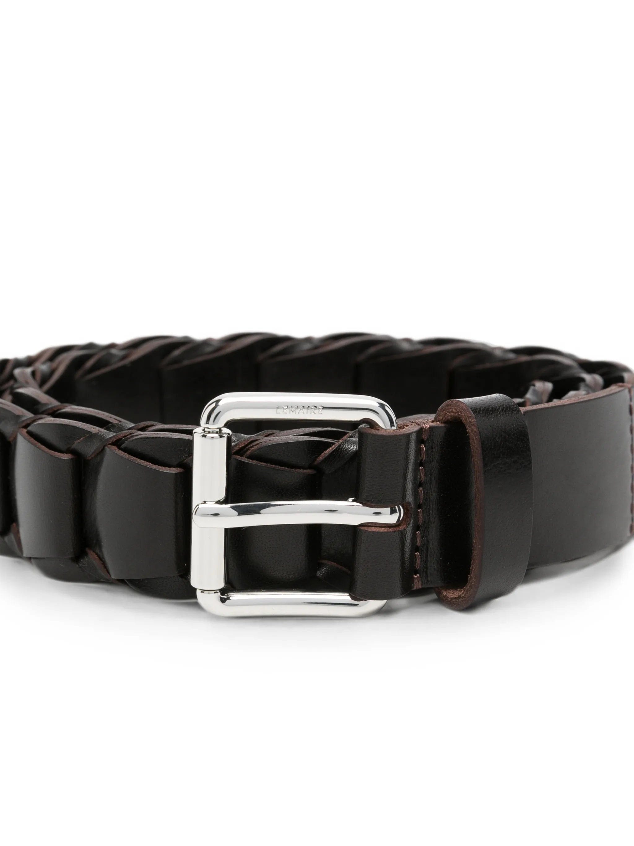 Lemaire link belt in vegetable - tanned leather