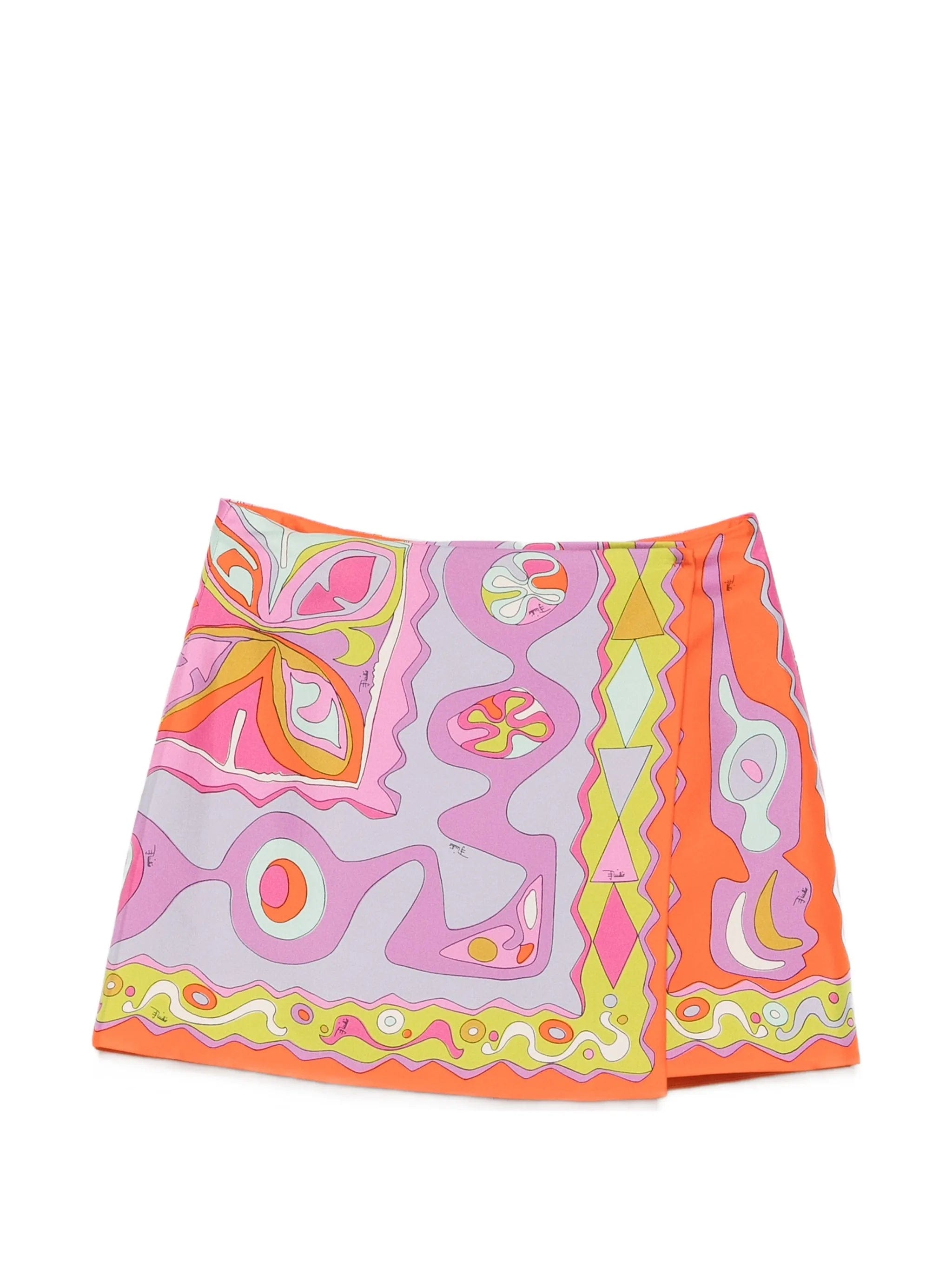 PUCCI Iride - print silk mini skirt