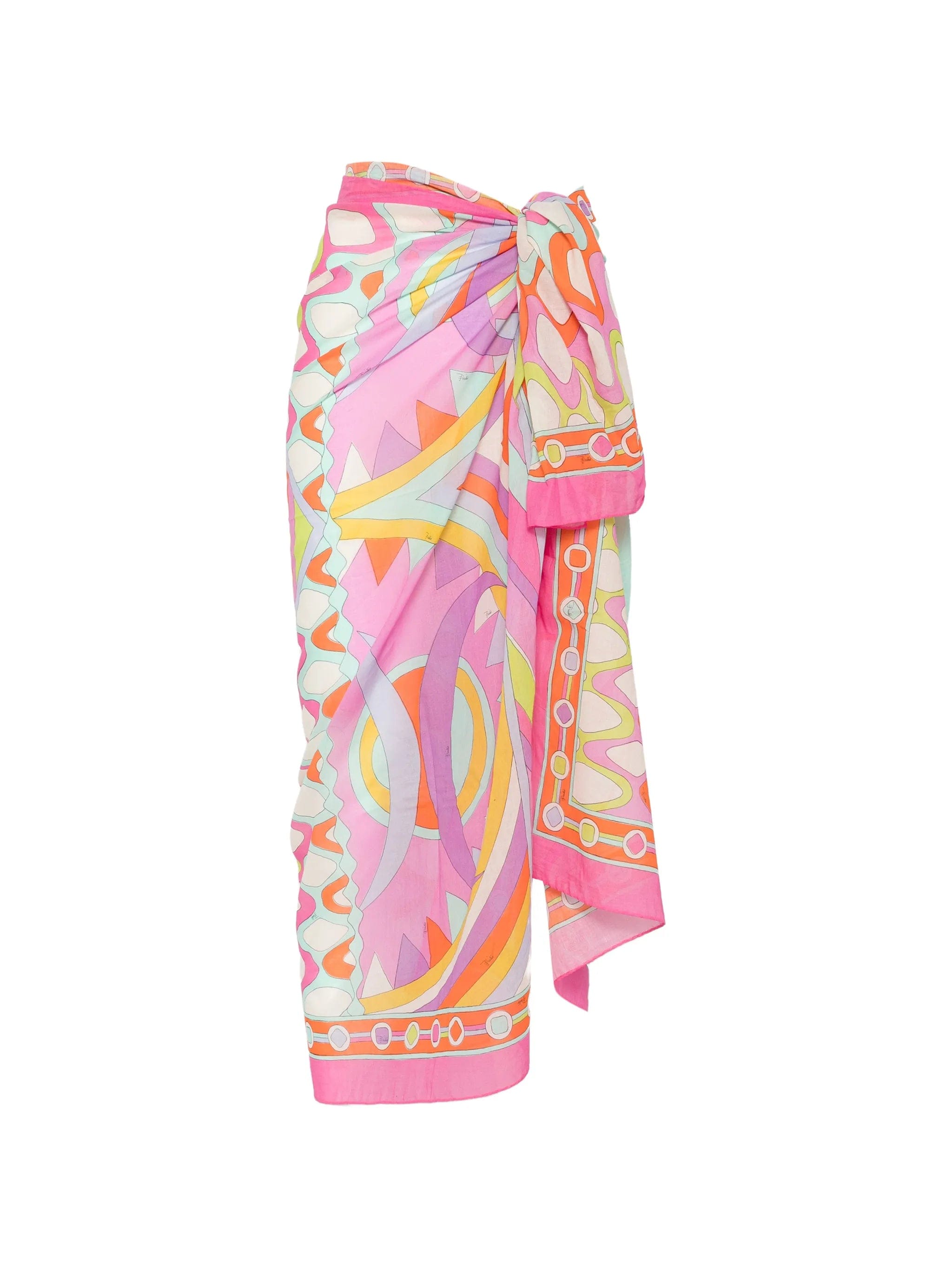 PUCCI geometric - print pareo midi skirt
