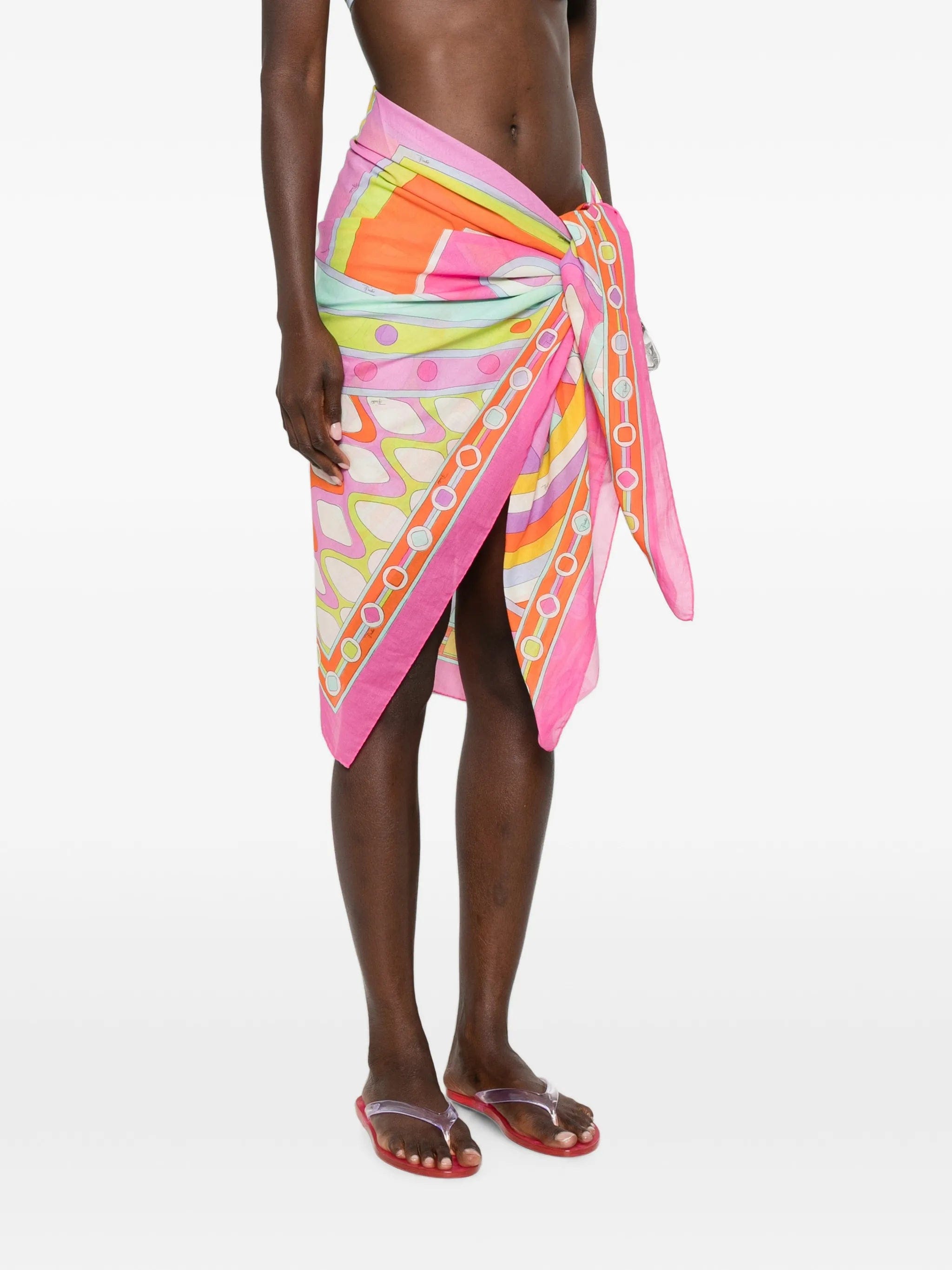 PUCCI geometric - print pareo midi skirt