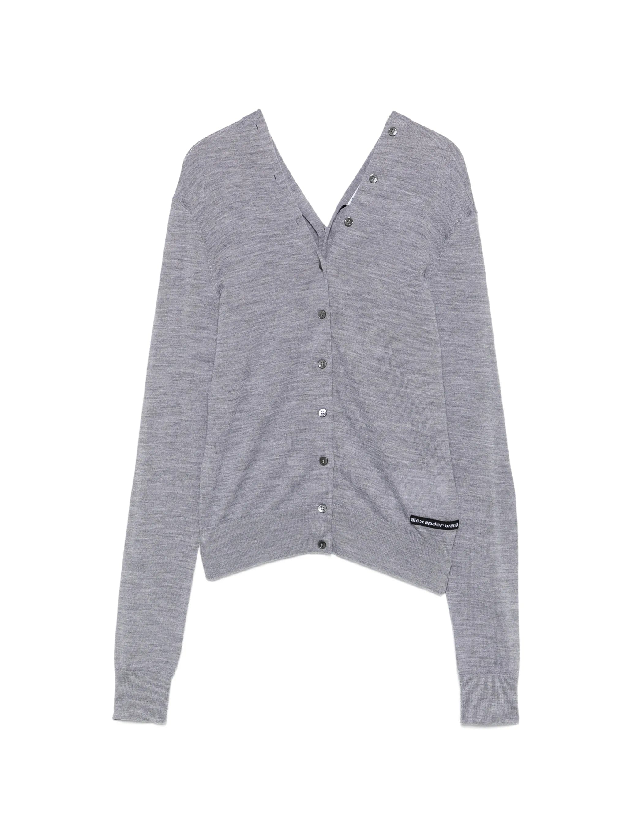 Alexander Wang off - shoulder button - down cardigan