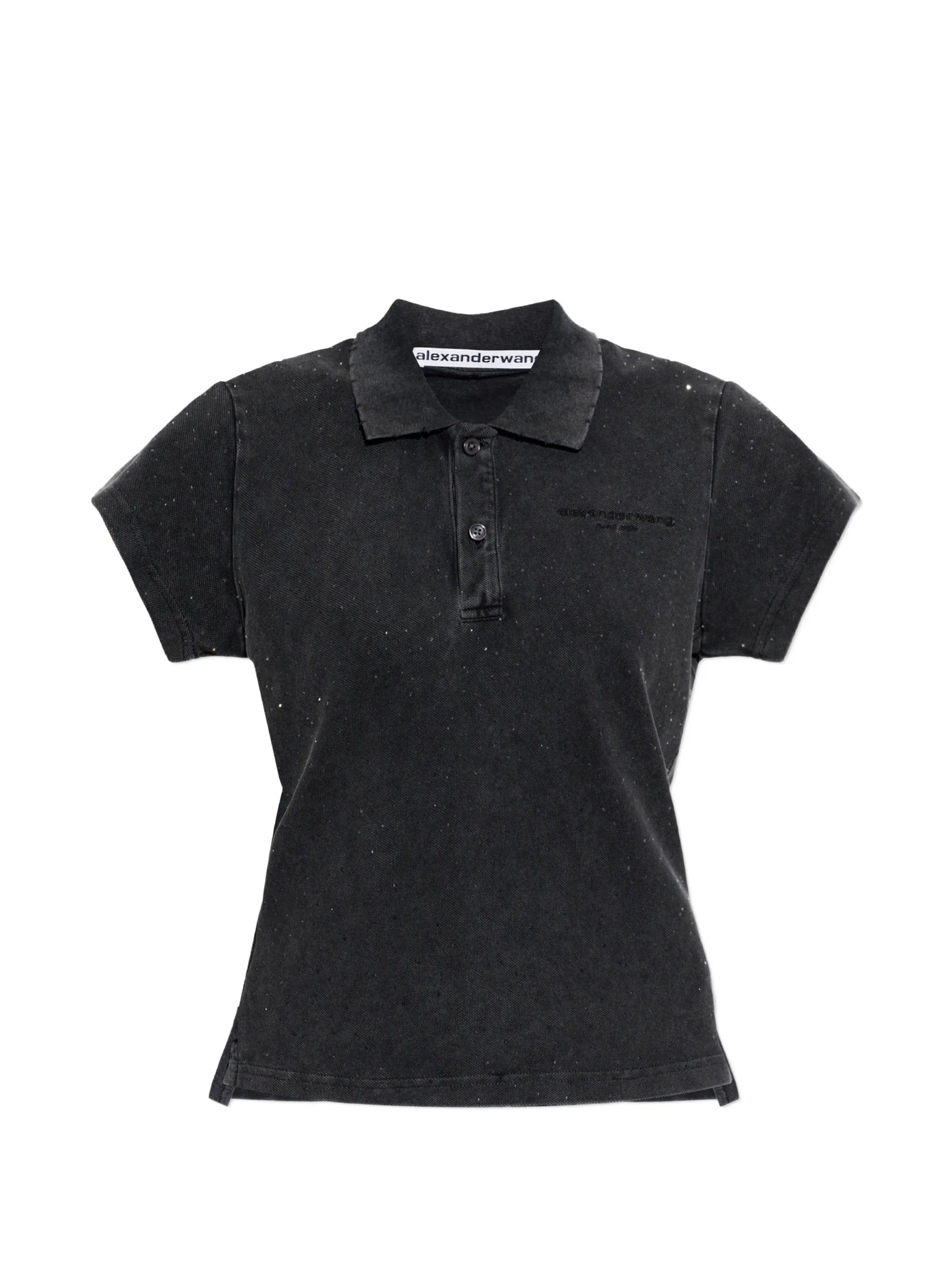 Alexander Wang crystal - embellished polo shirt