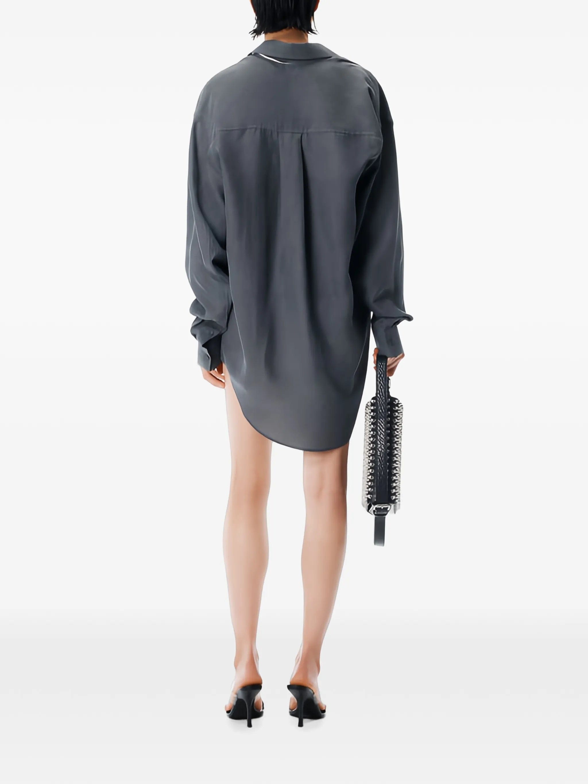 Alexander Wang off - shoulder shirt mini dress