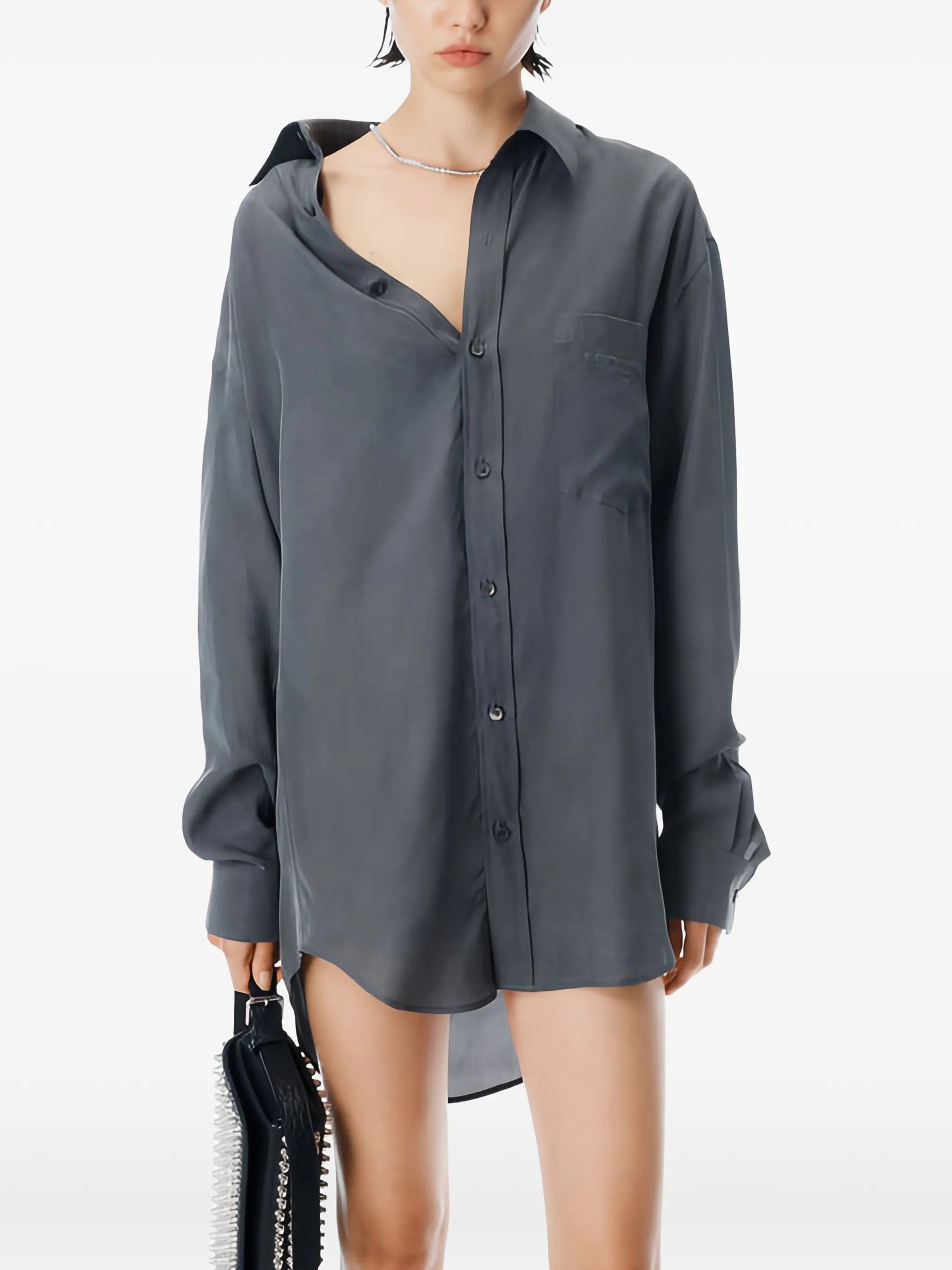 Alexander Wang off - shoulder shirt mini dress