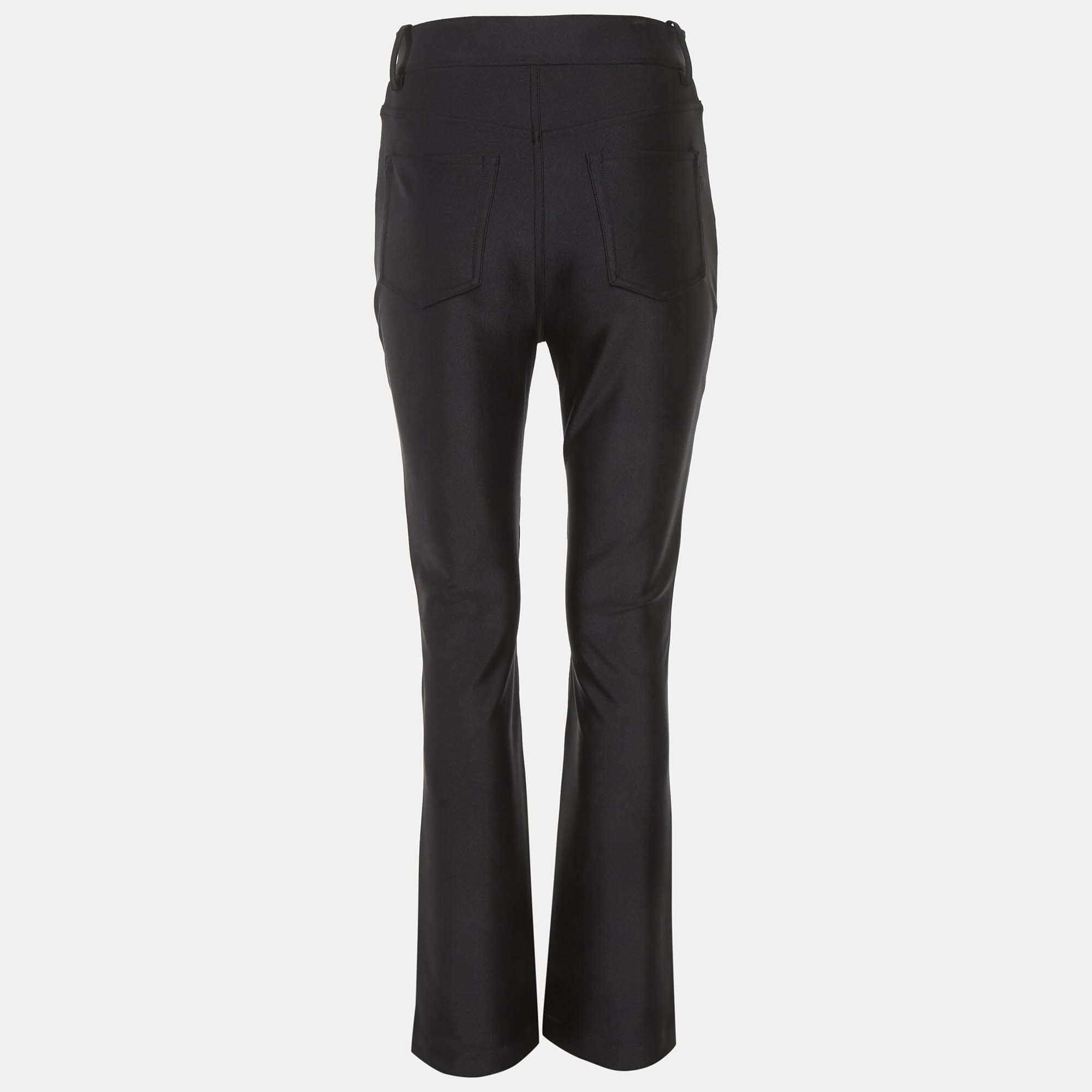 Alexander Wang Black Leather Wide Leg Pants