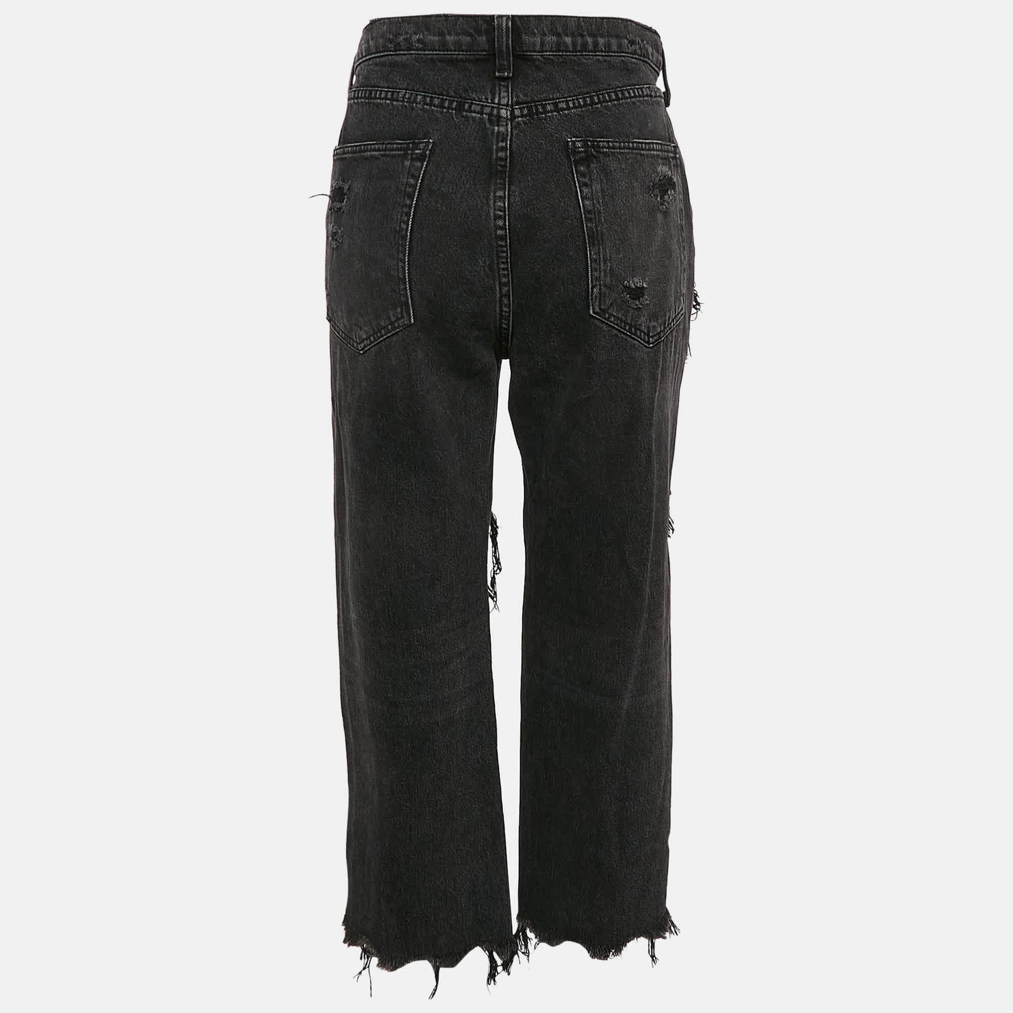 Alexander Wang Denim x Alexander Wang Black Distressed Denim Rival Jeans M Waist 30"
