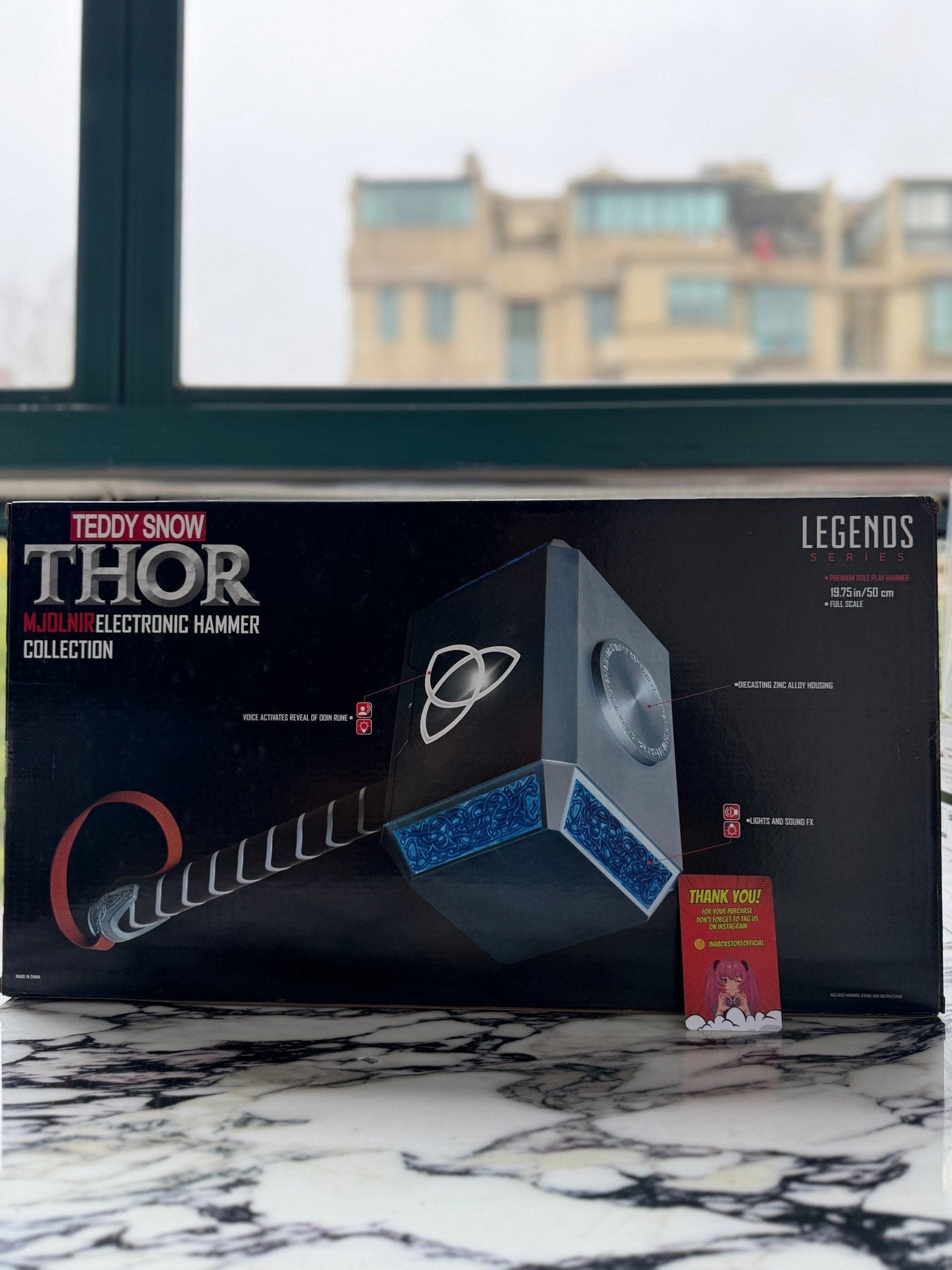 My Store Thor Mjolnir Electronic Hammer by Teddy Snow - Legends Series 1:1 with Voice controls