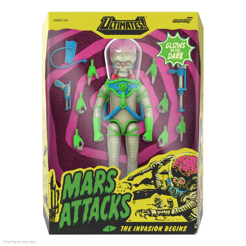 3dretro Mars Attacks ULTIMATES! Wave 2 Martian Invasion Begins (Glow)