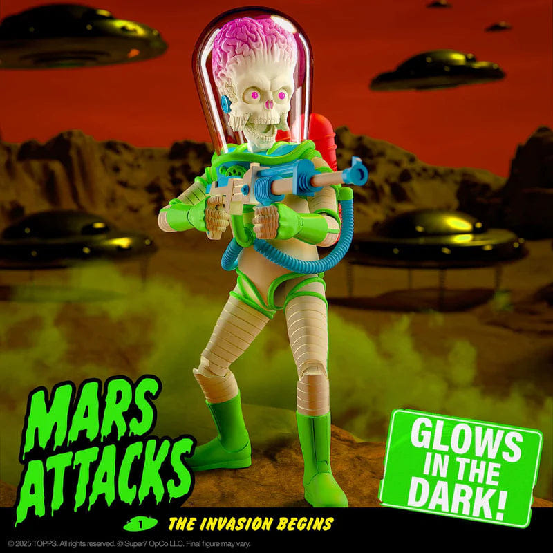 3dretro Mars Attacks ULTIMATES! Wave 2 Martian Invasion Begins (Glow)