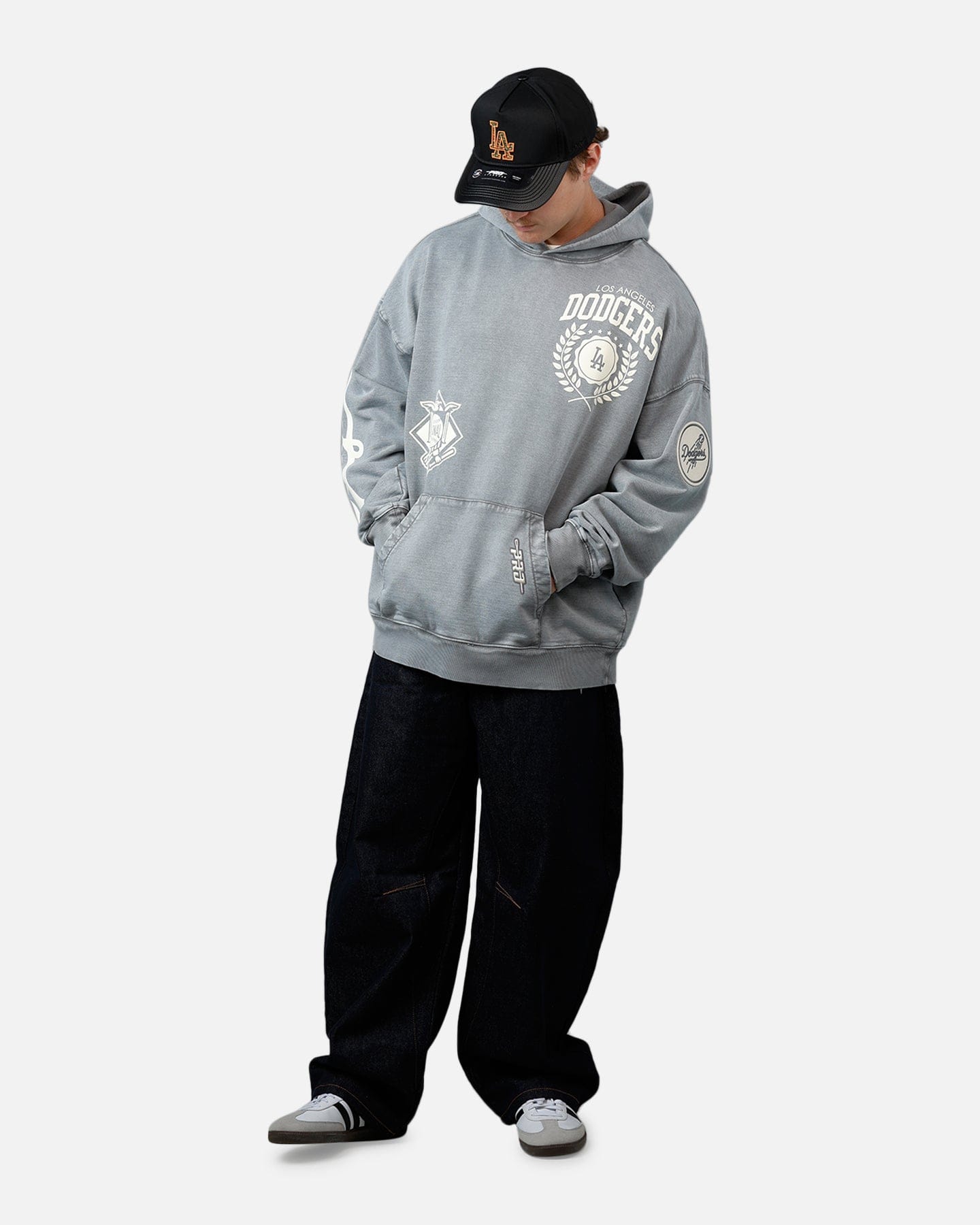 PRO Standard Los Angeles Dodgers Street Team Hoodie Grey