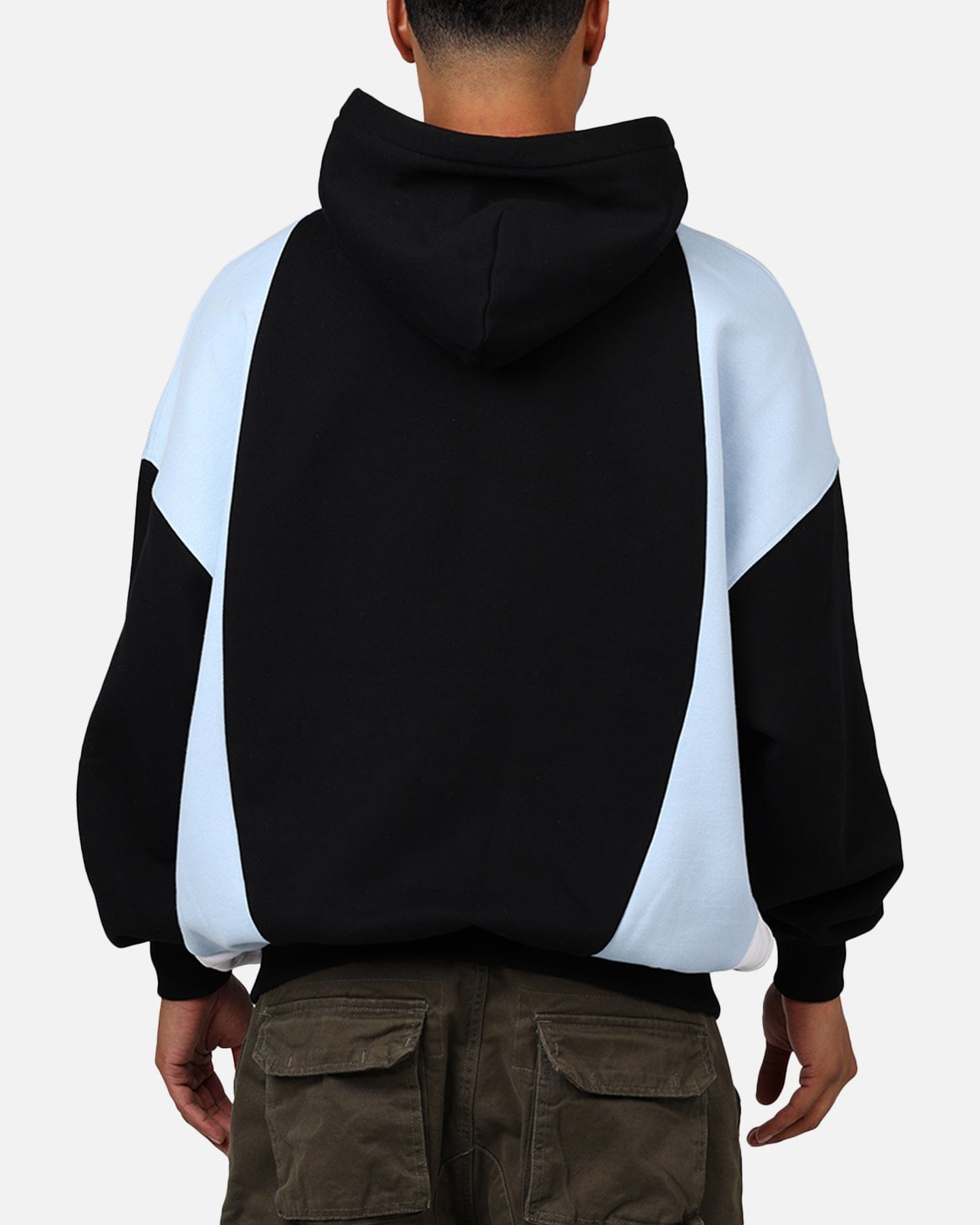 Carre C - Star Panel Oversized Hoodie Black/Blue/White