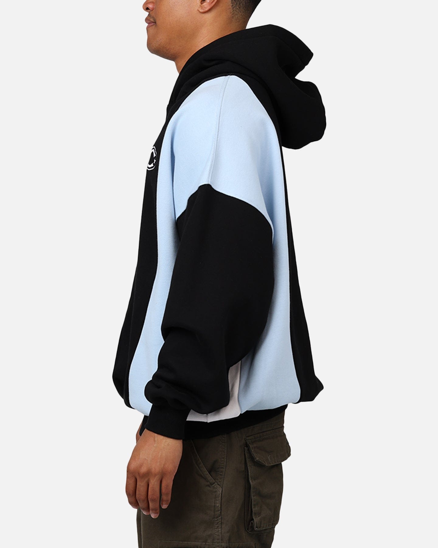 Carre C - Star Panel Oversized Hoodie Black/Blue/White