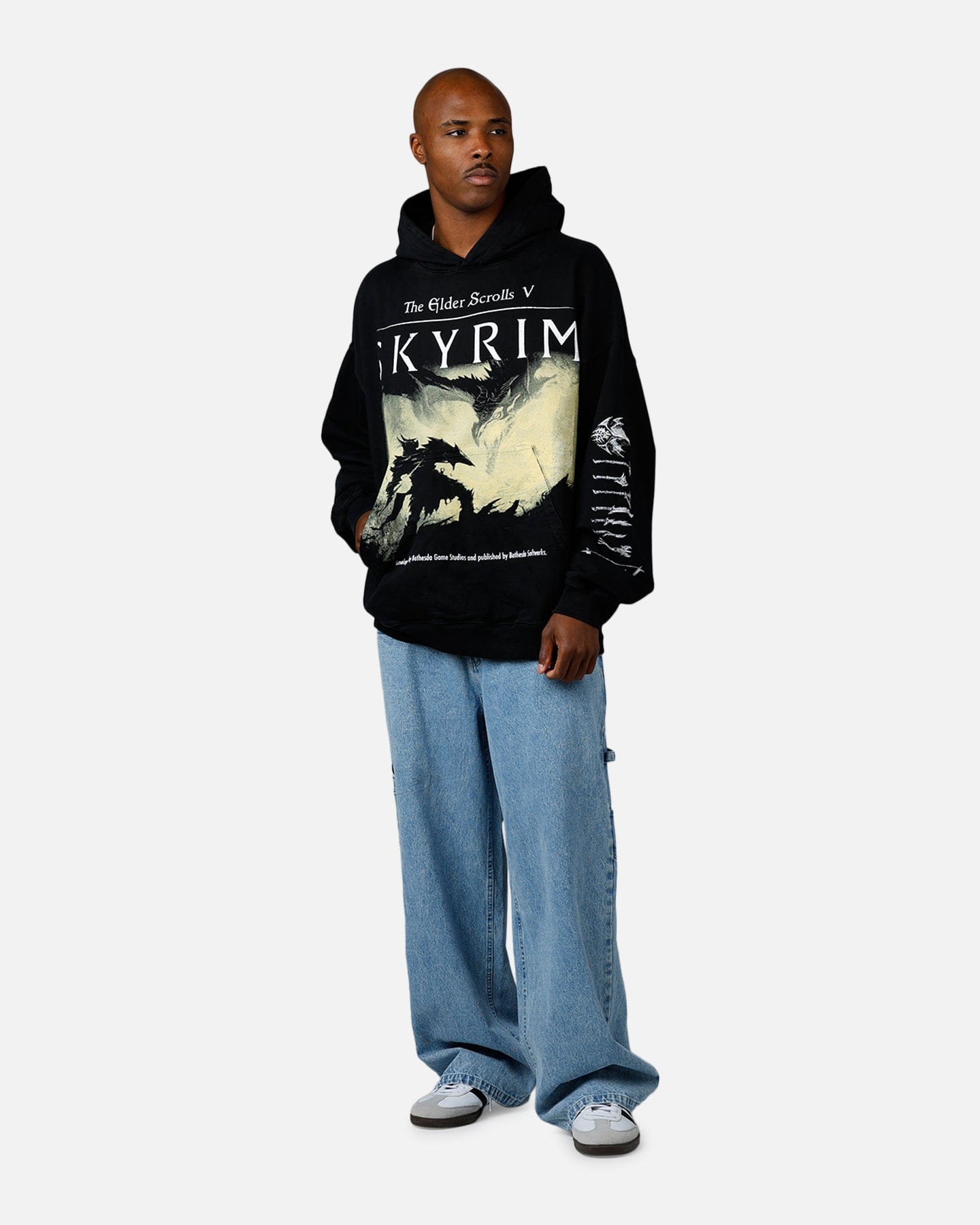 73studio x The Elder Scrolls V: Skyrim '11 Daedric Premium Hoodie Black