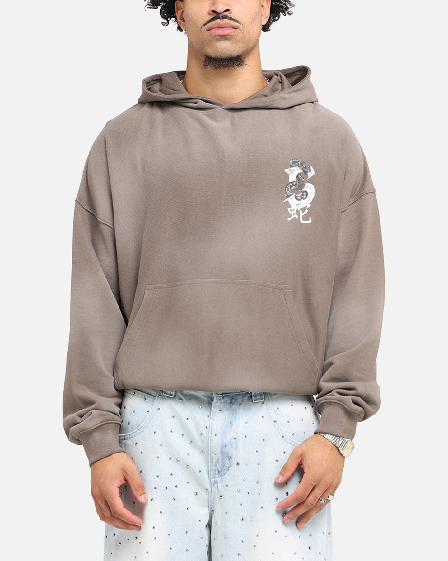 Saint Morta Venom Boxy Hoodie Sunfade Brown