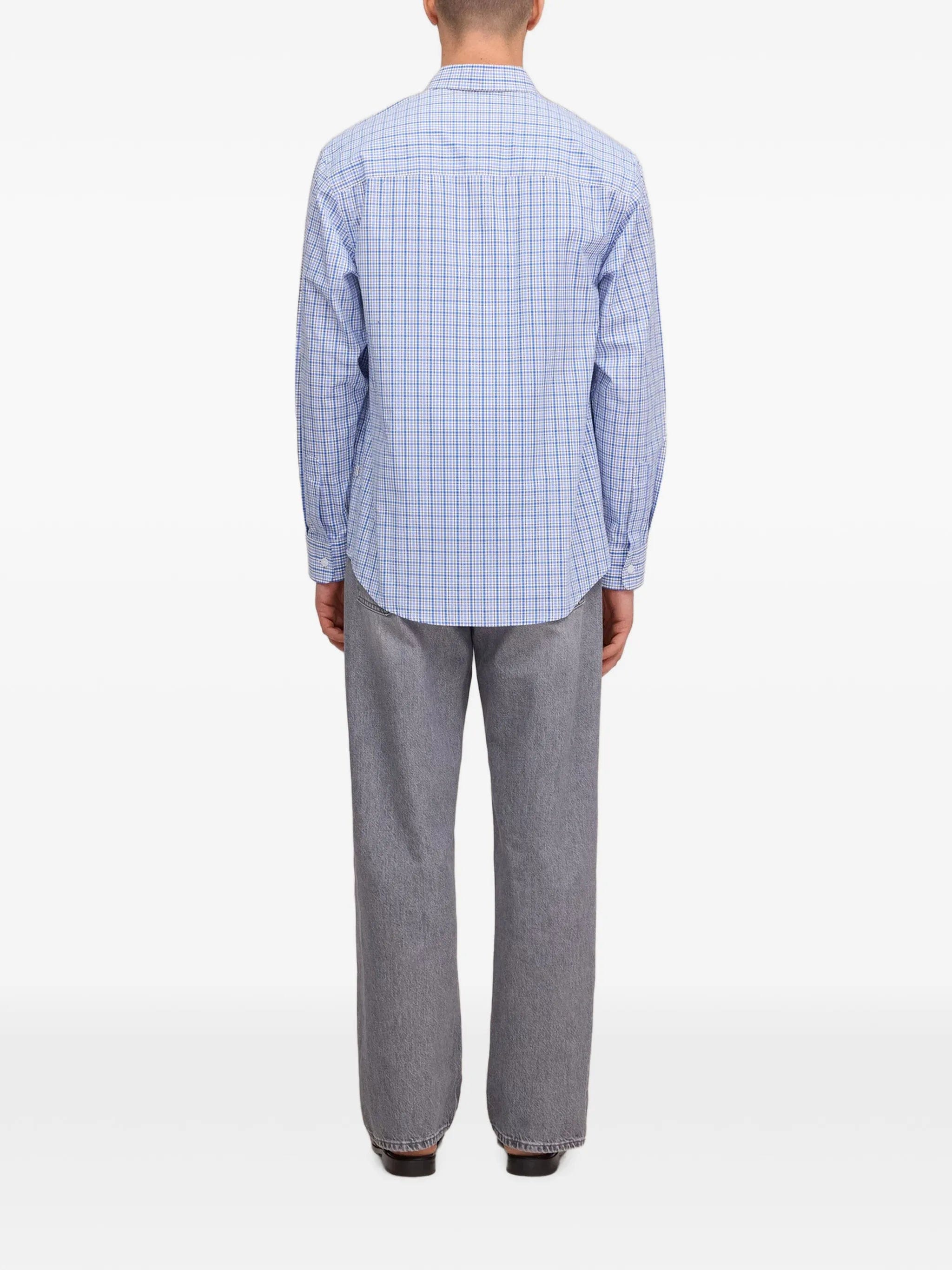 NN07 Quinsy check - pattern long - sleeve shirt