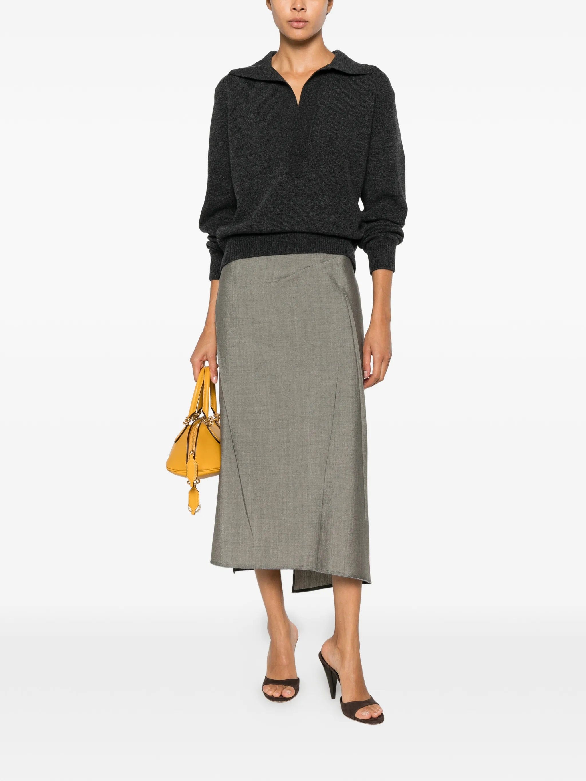 Victoria Beckham asymmetric - hem midi skirt