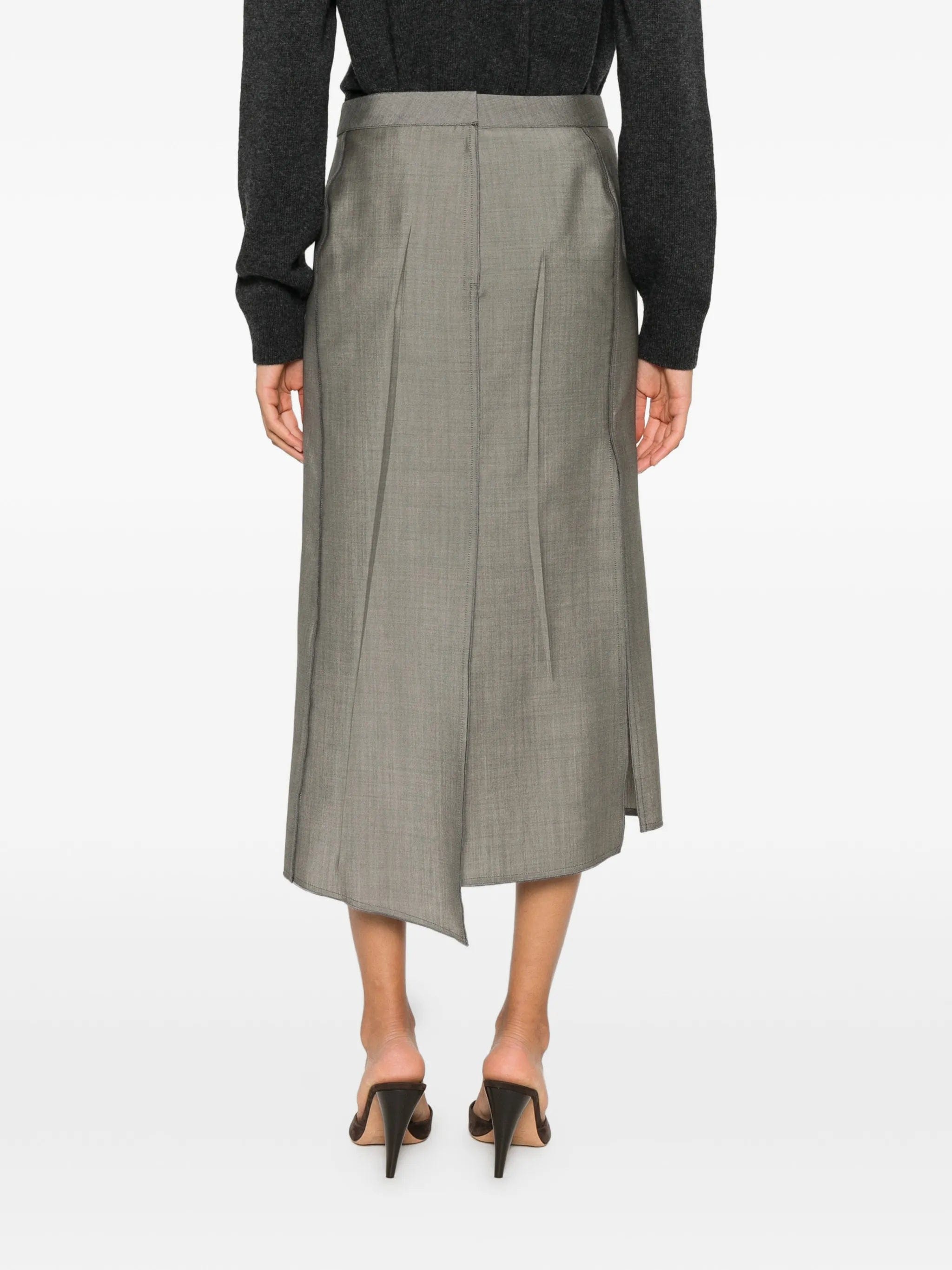 Victoria Beckham asymmetric - hem midi skirt
