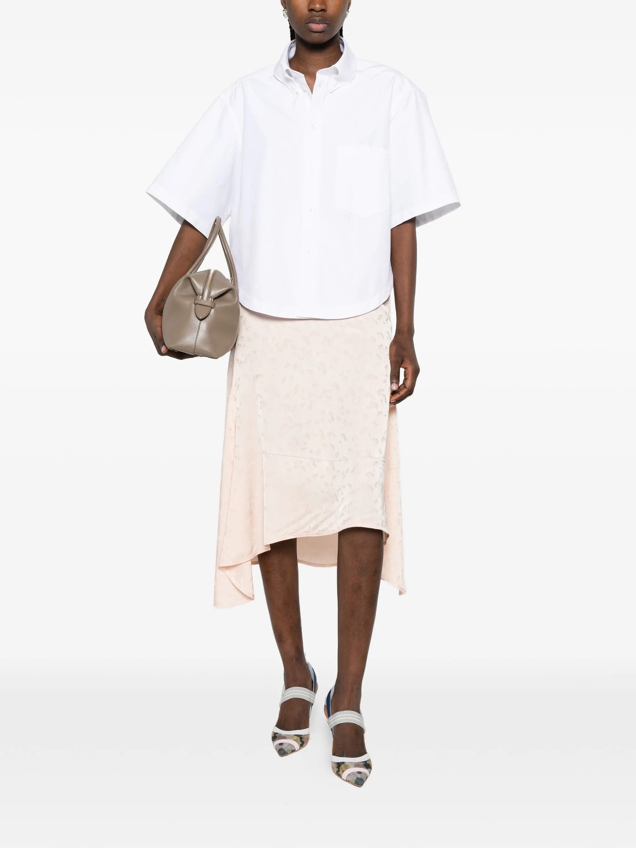 Victoria Beckham asymmetric midi skirt