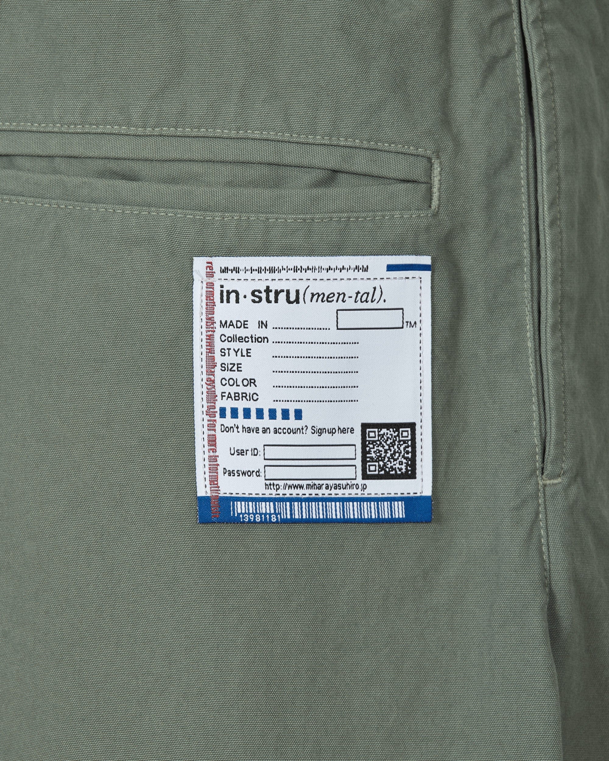 In・stru(men-Tal) No Side Seam Long Pants Green