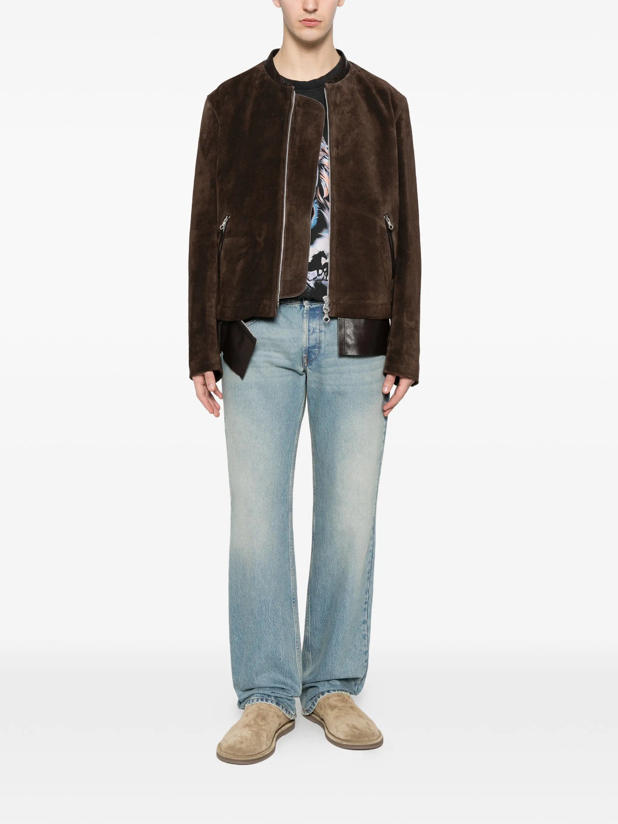 Aries Tyrone distressed low - rise jeans