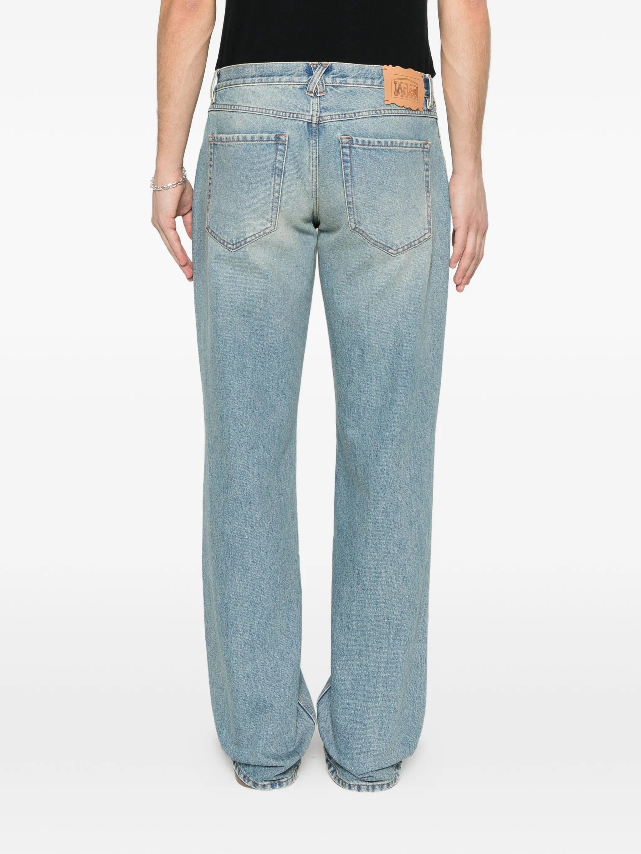 Aries Tyrone distressed low - rise jeans