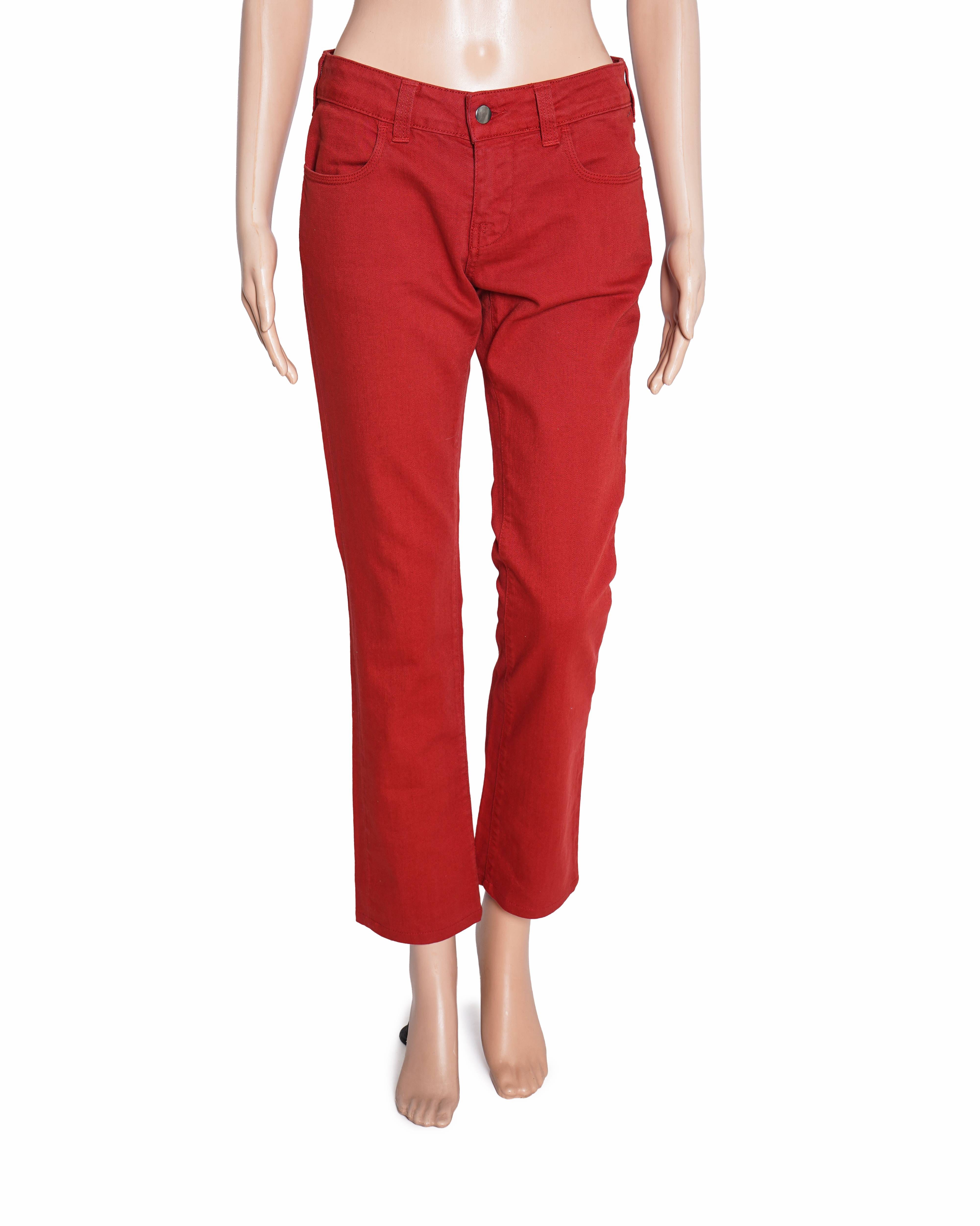 Stella Mccartney red tailored denims