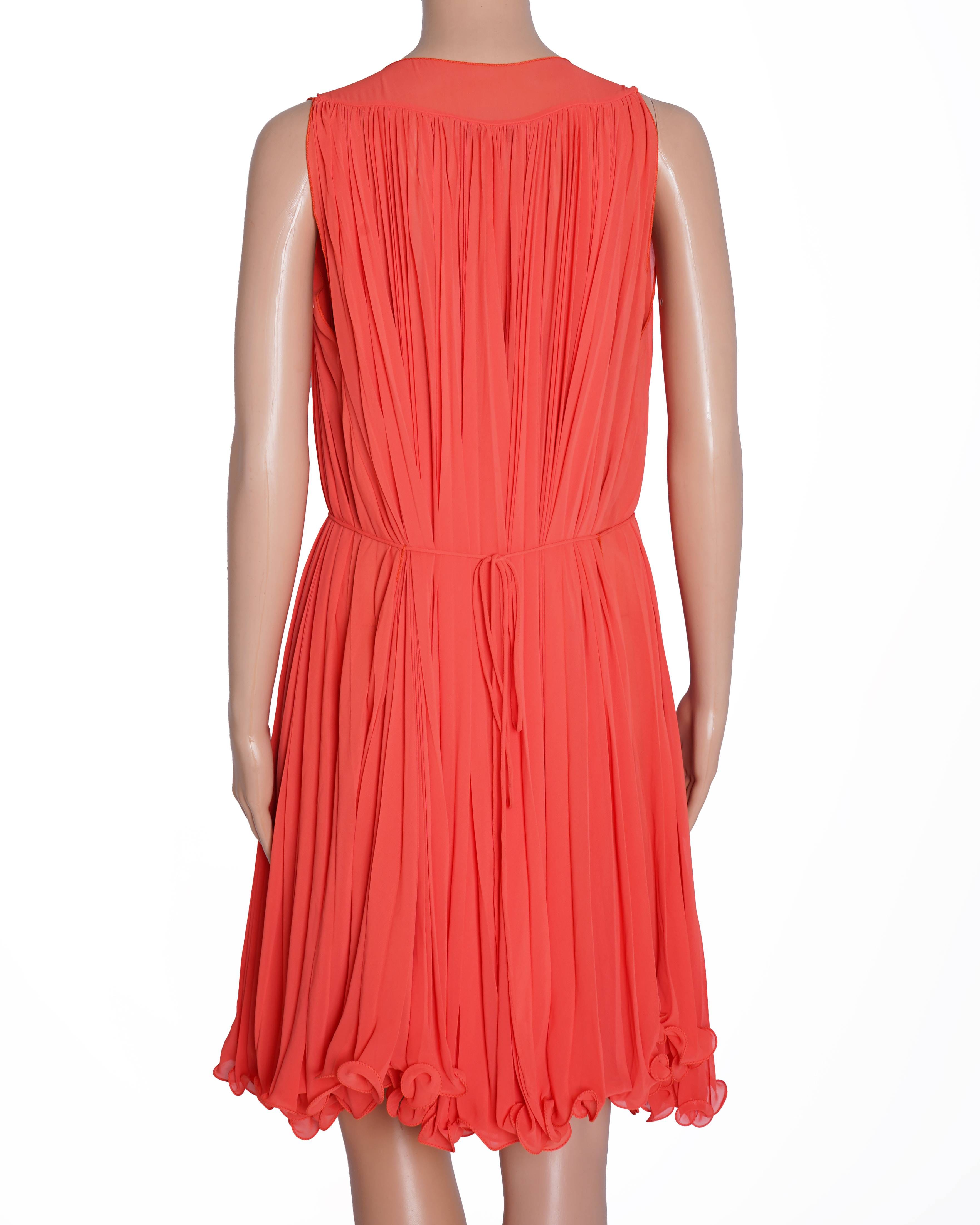 Stella Mccartney New Stella McCartney Pleated dress in coral