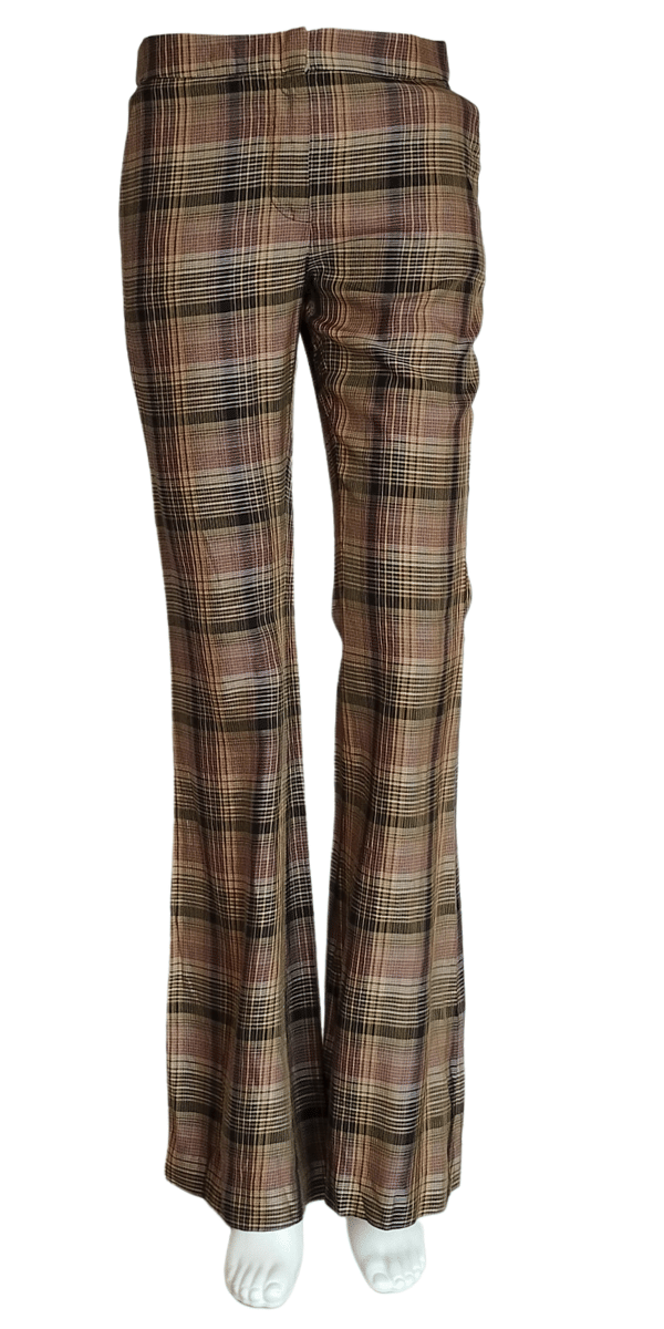 Stella Mccartney Plaid Bell Bottom Trousers