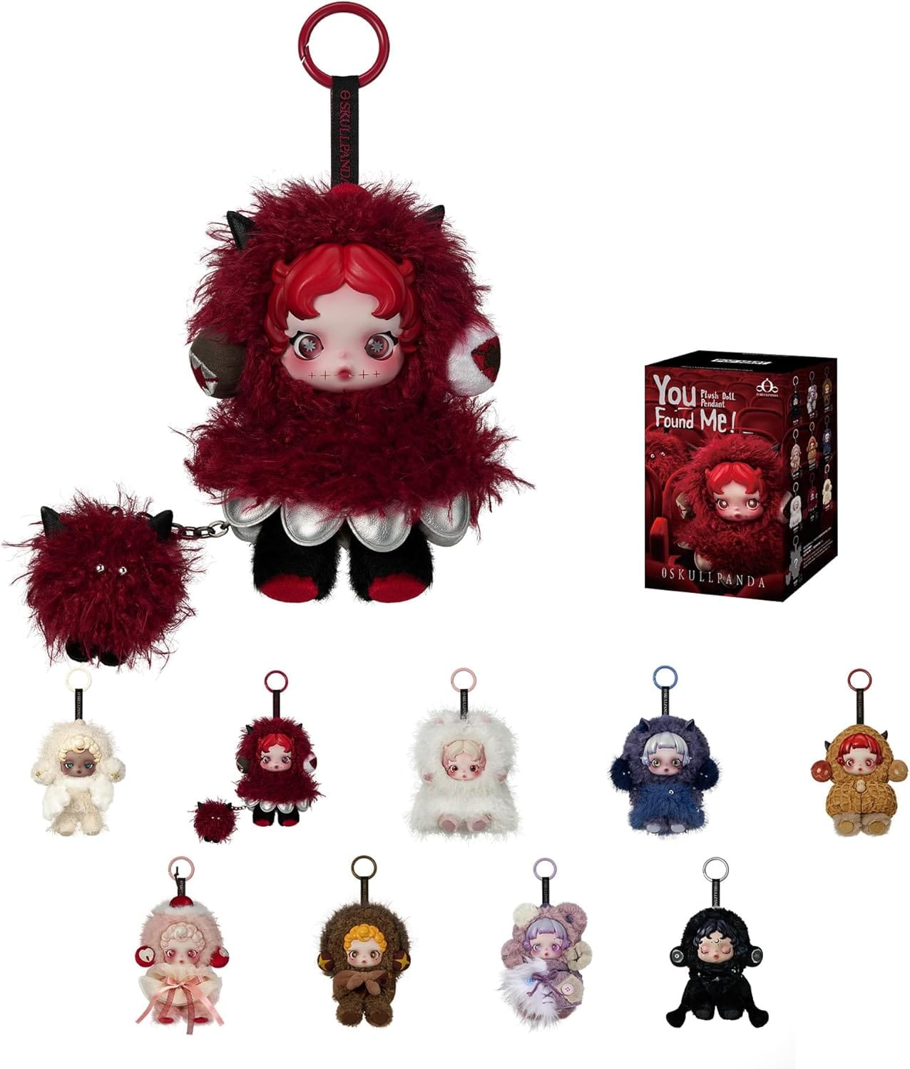 Labubu Shop Pop Mart SkullPanda You Found Me Series Plush Doll Pendant Blind Box