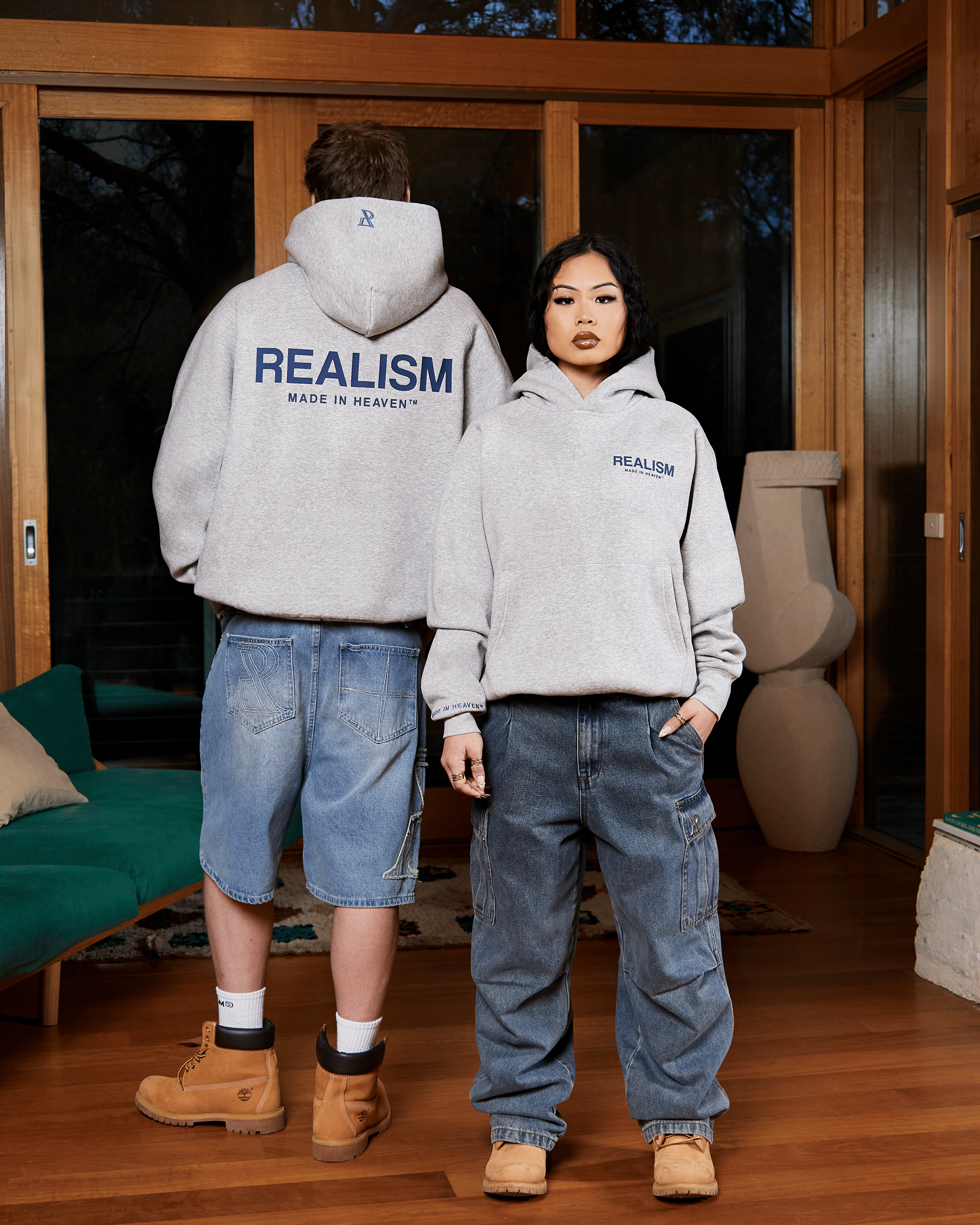 Realism SSS REALISM HEAVEN LOGO HOODIE NAUTIC MARLE