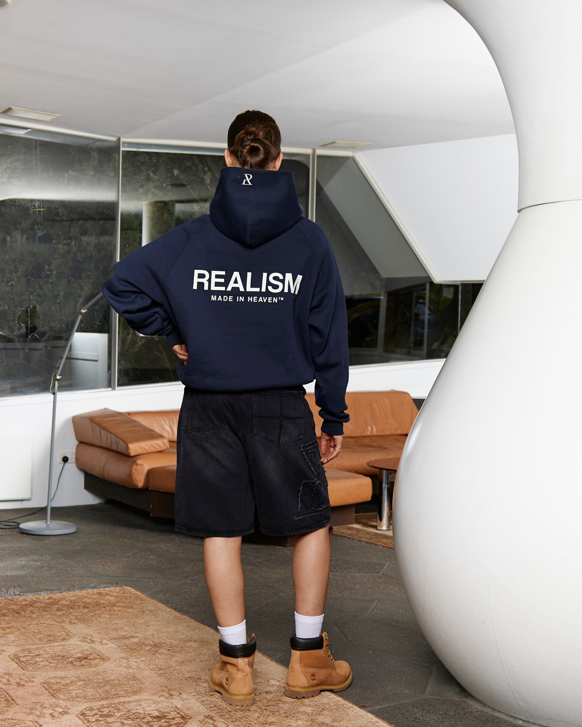Realism SSS REALISM HEAVEN LOGO HOODIE MARINE